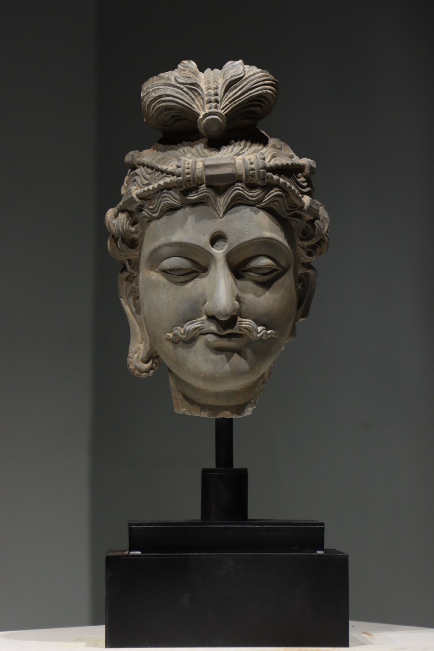 2Nd-3rd century, gandhara schist bodhisattva head (1 of 7)