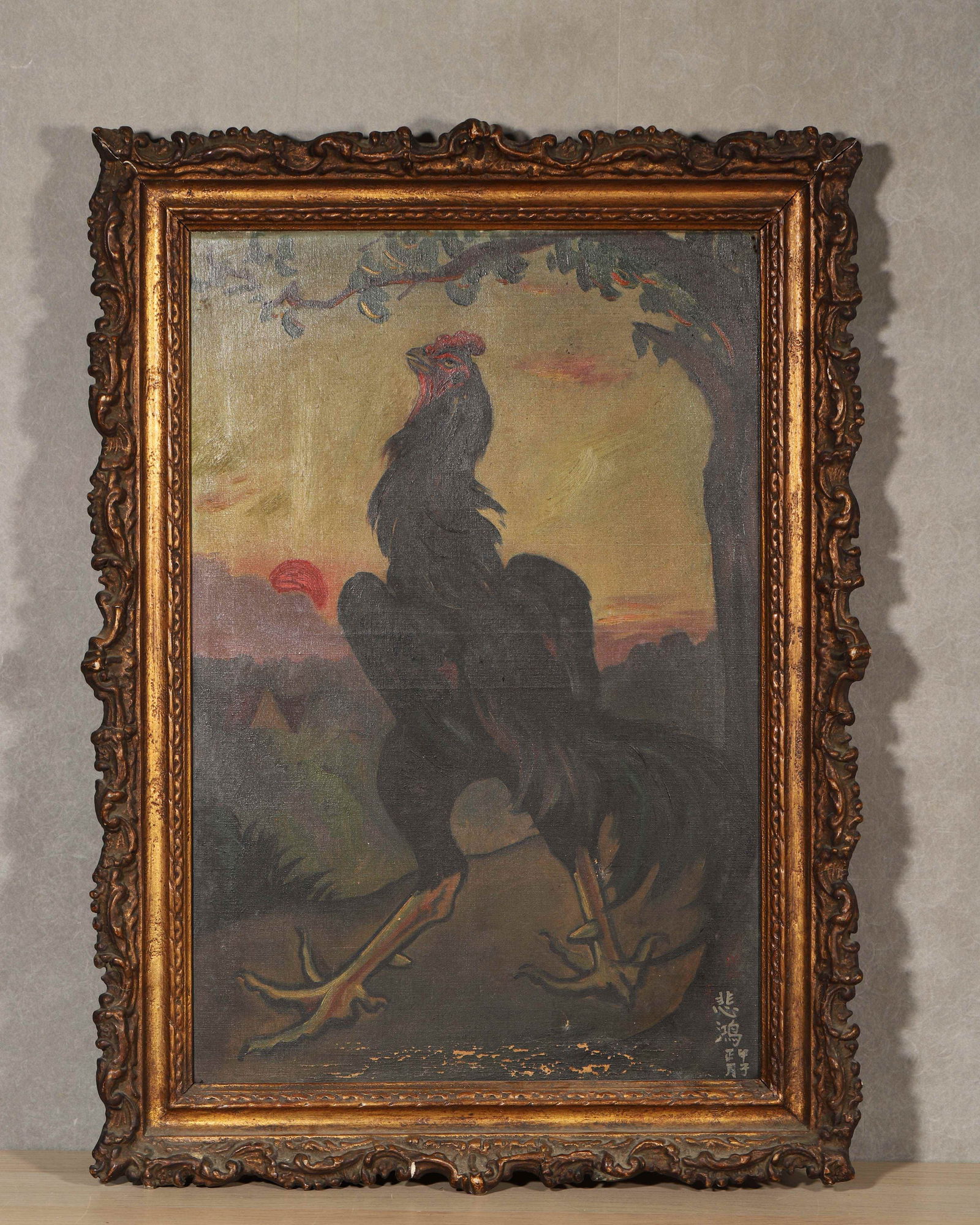 Xu beihong,1895-1953,attributed to, oil on canvas: Outer framelength73.0Cm (28.74")Width55.0Cm (21.65")Painting corelength60.0Cm (23.62")Width40.0Cm (15.75")