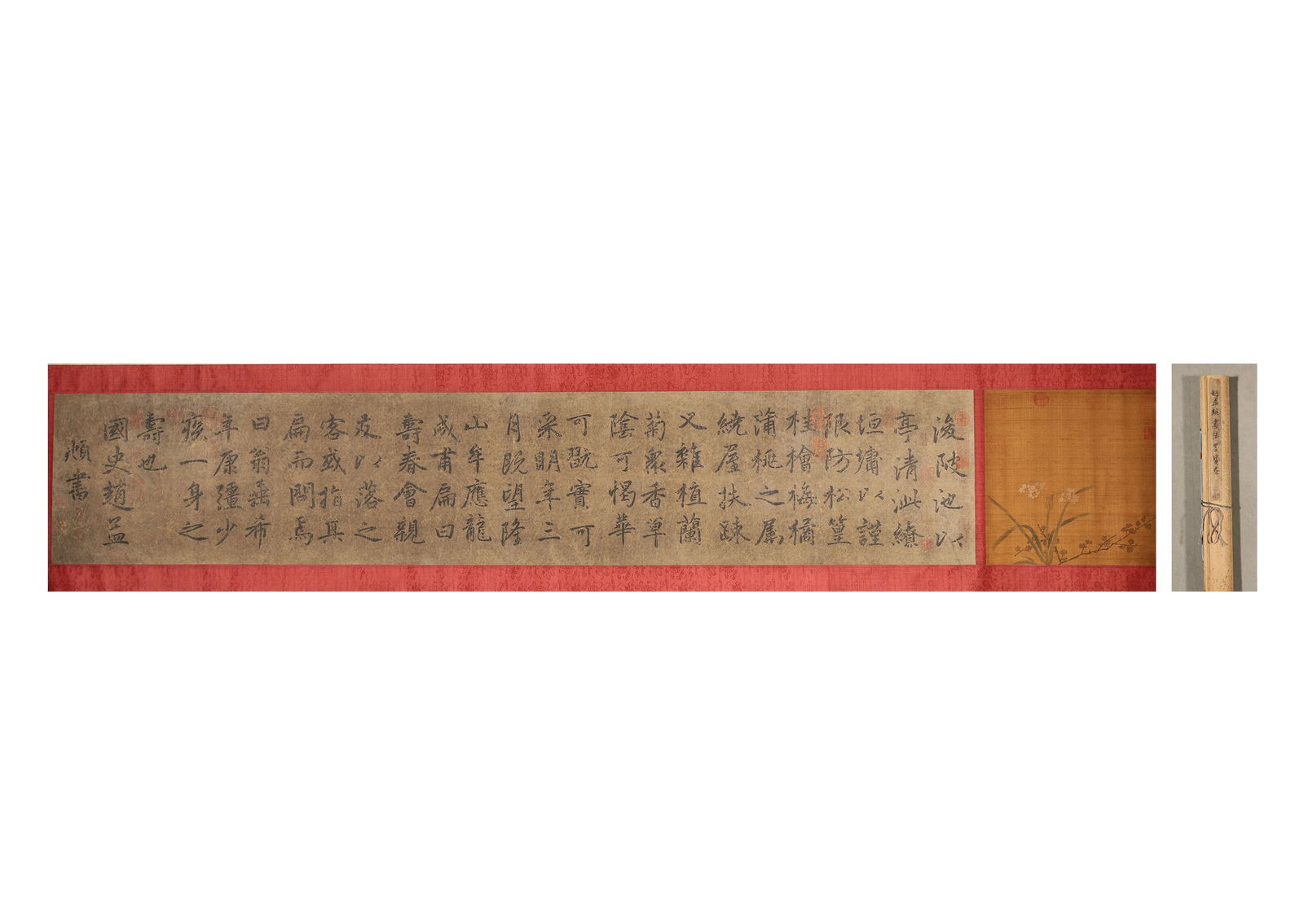 Yuan dynasty · zhao mengfu "after the pond" running script handscroll: A masterpiece in running script by yuan dynasty master zhao mengfu, this work features gentle, elegant brushwork and a stable structure, integrating the charm of jin and tang dynasties with yuan