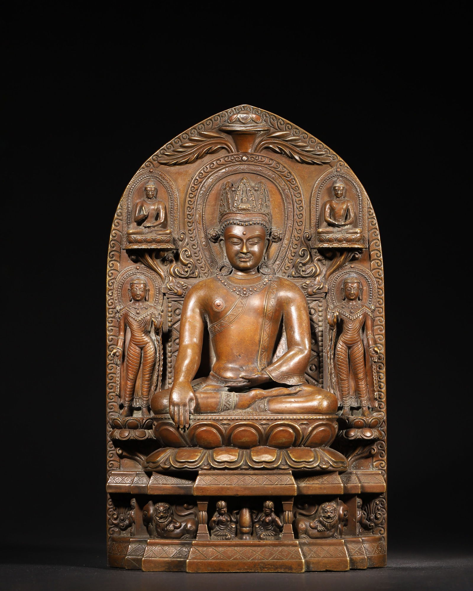 11Th-12th century, nepal swayambhu style, copper seated shakyamuni buddha (1 of 11)