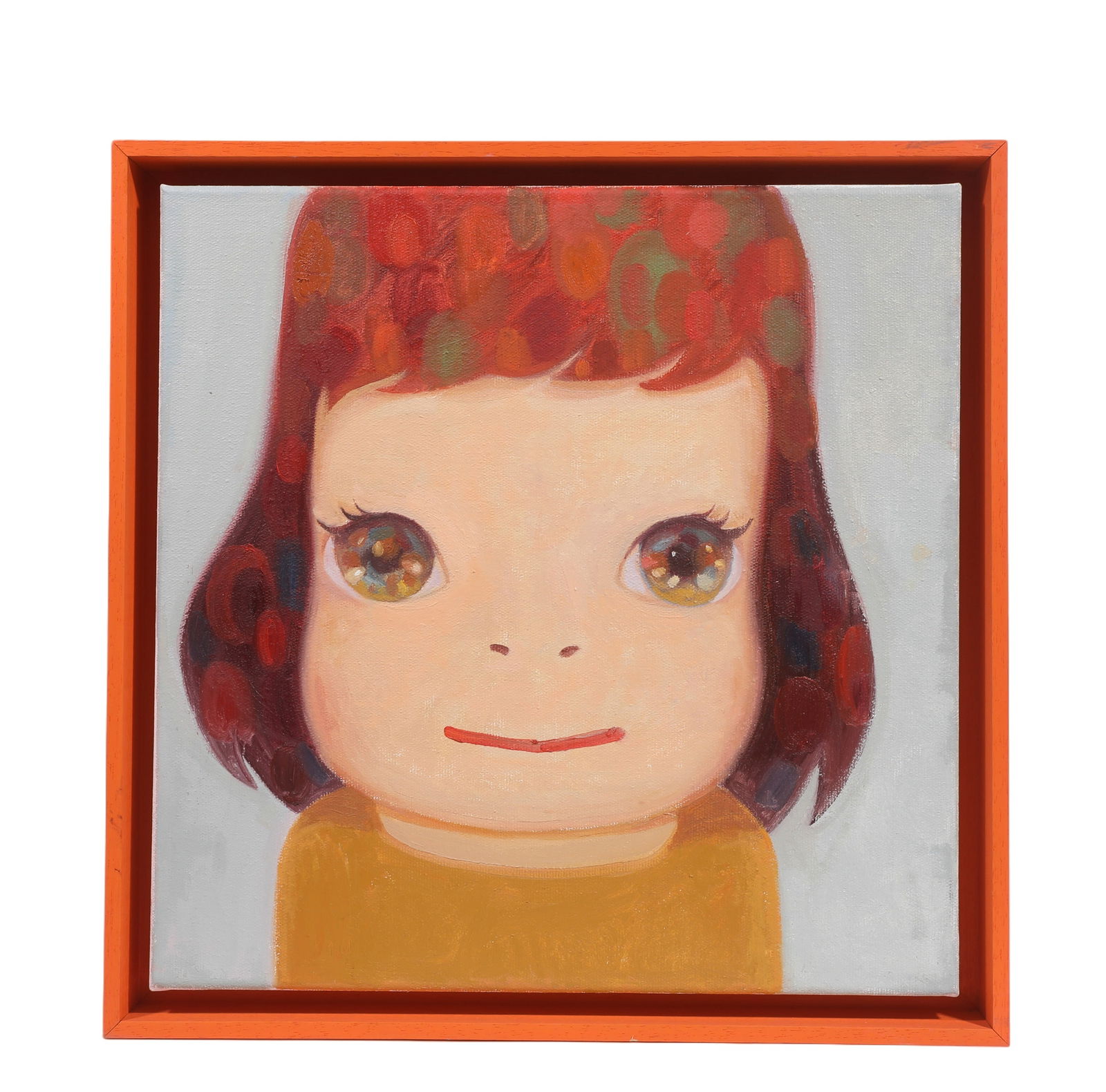 YOSHITOMO NARA (JAPAN, 1959), ATTRIBUTED TO OIL PAINTING: H:39.5cmW:395cm H:44cmW:44cm