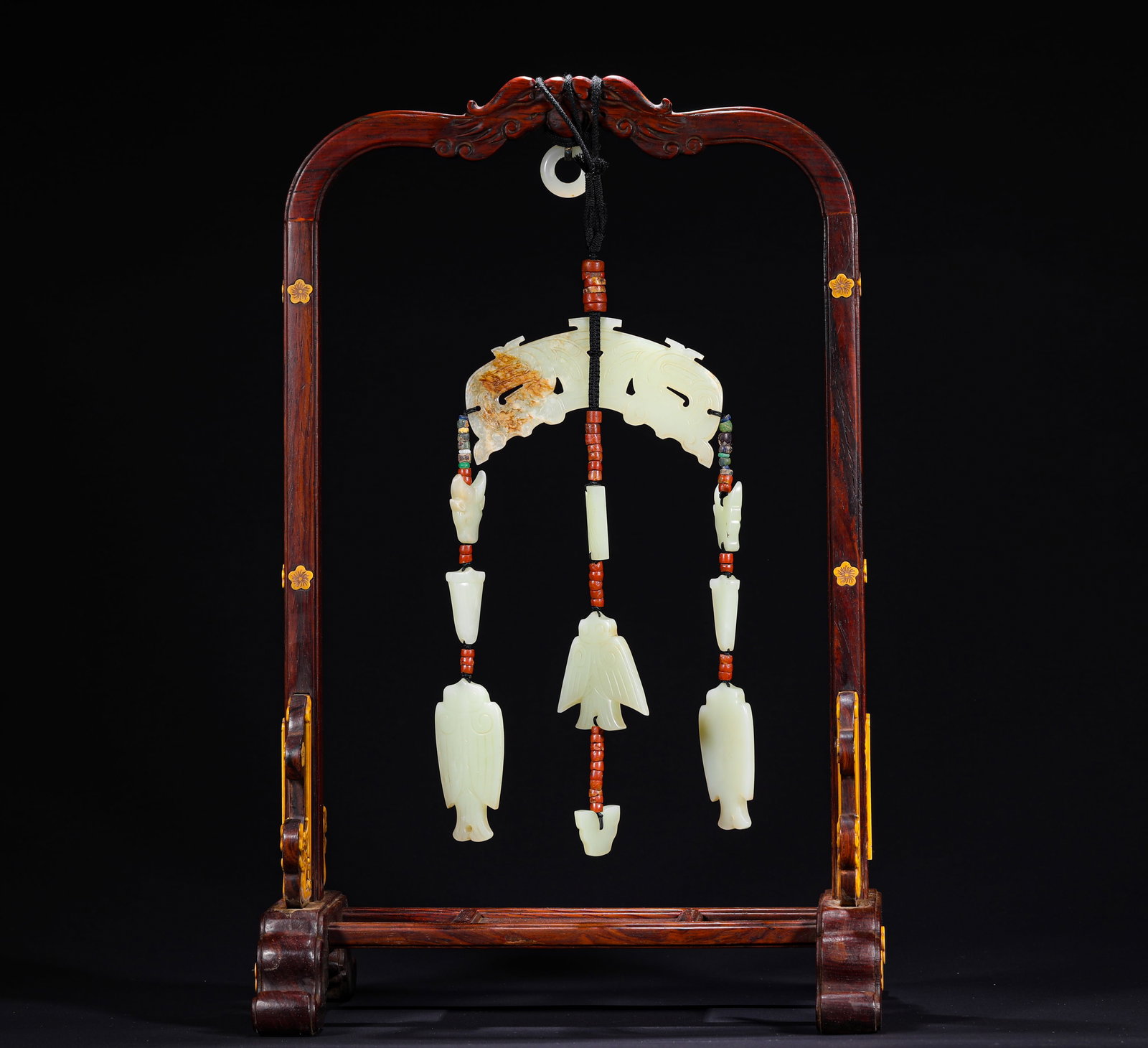 HAN DYNASTY HETIAN JADE PENDANT: H:31cmW:23.5cmWeight:600g