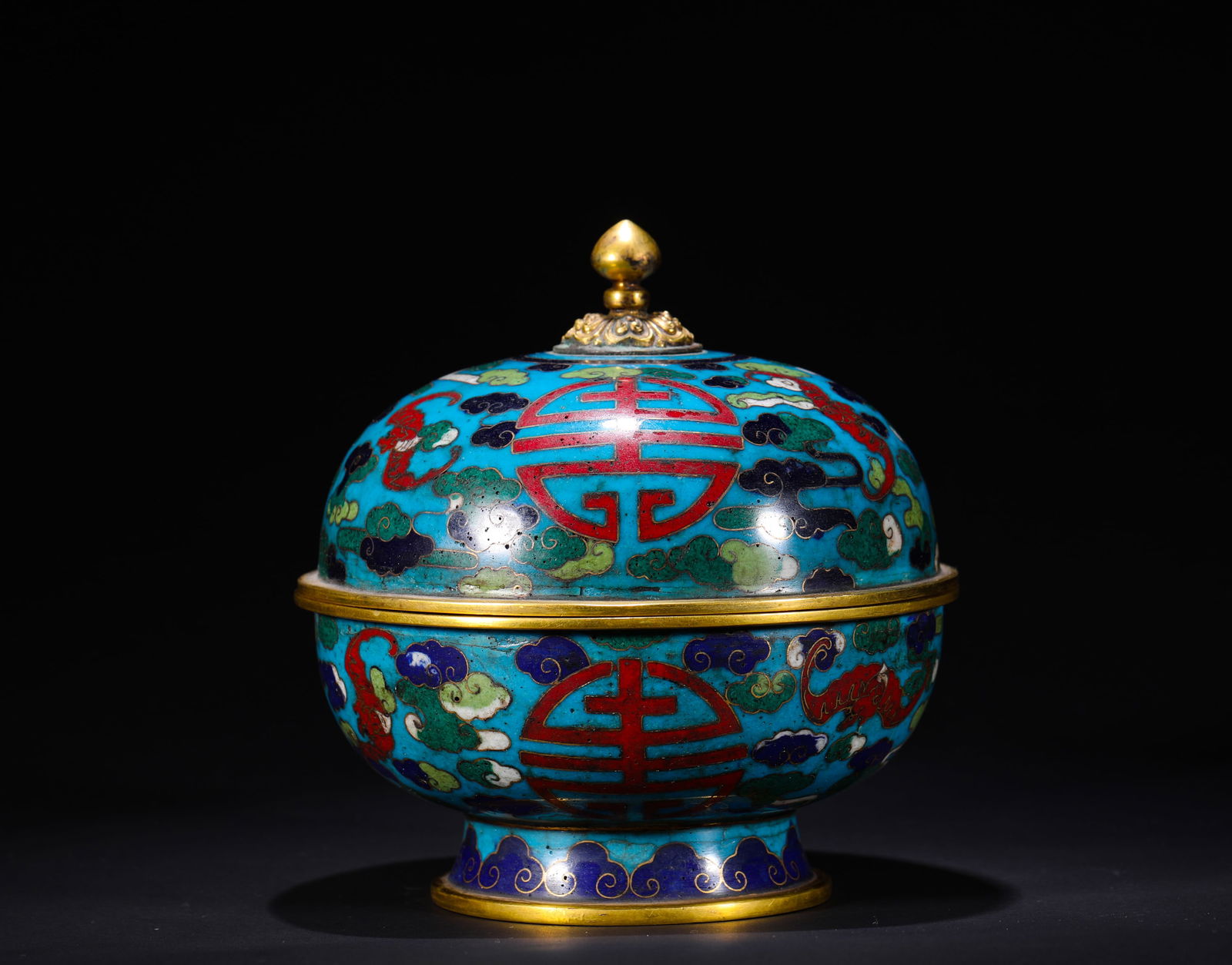 QING DYNASTY, QIANLONG COPPER CLOISONNE ENAMEL GIFT BOX (1 of 7)