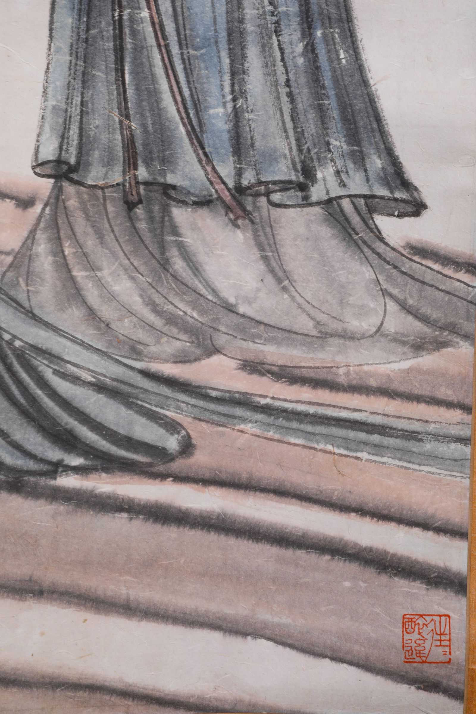 FINE PORTRAIT SCROLL BY FU BAOSHI - 5