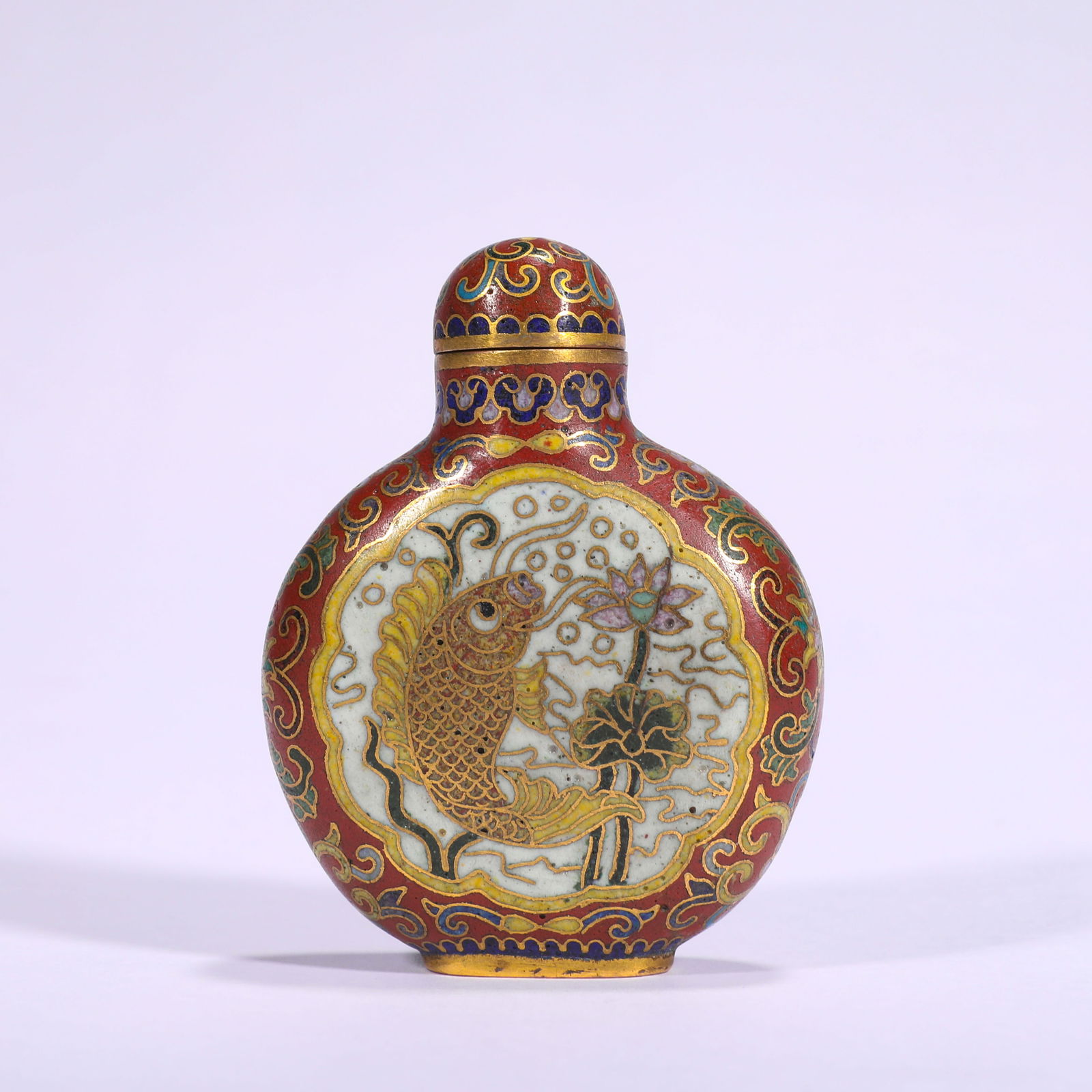 QING DYNASTY JINGTAI BLUE SNUBBED POT: H:6.2cmW:4.7cmWeight:70g