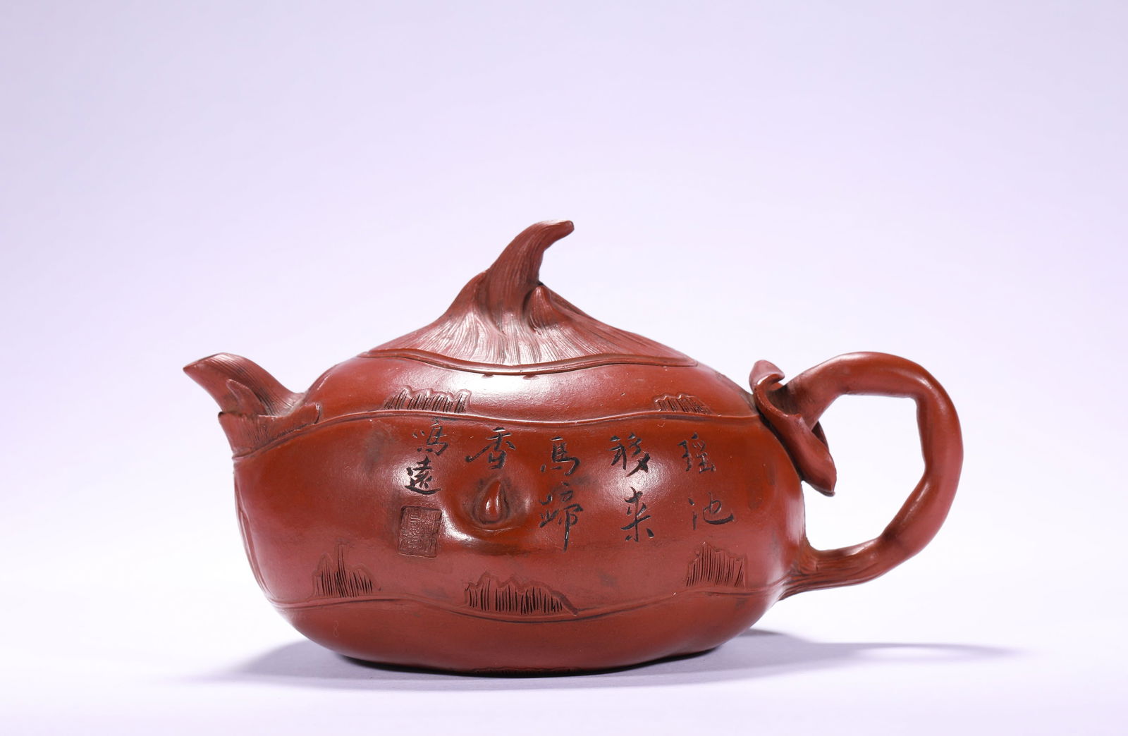 QING DYNASTY CHEN MINGYUAN PURPLE CLAY TEAPOT (1 of 6)