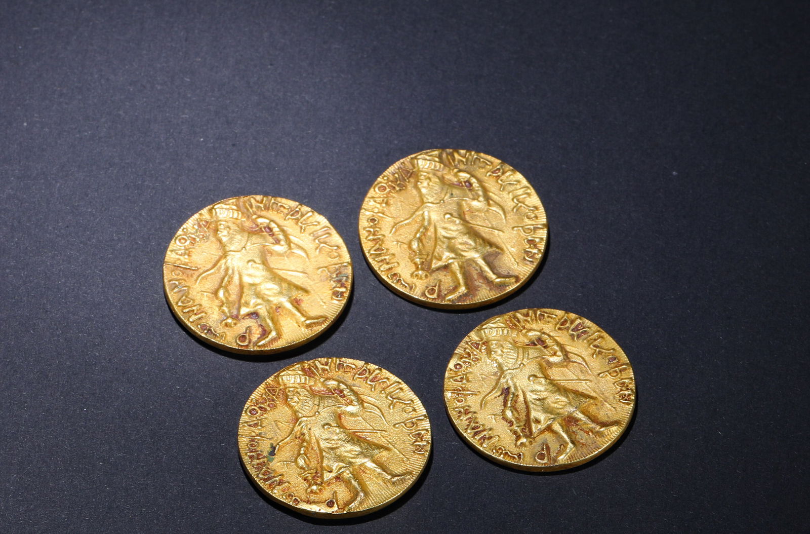 1 CENTURY KUSHAN GILDED COPPER CURRENCY (1 of 3)