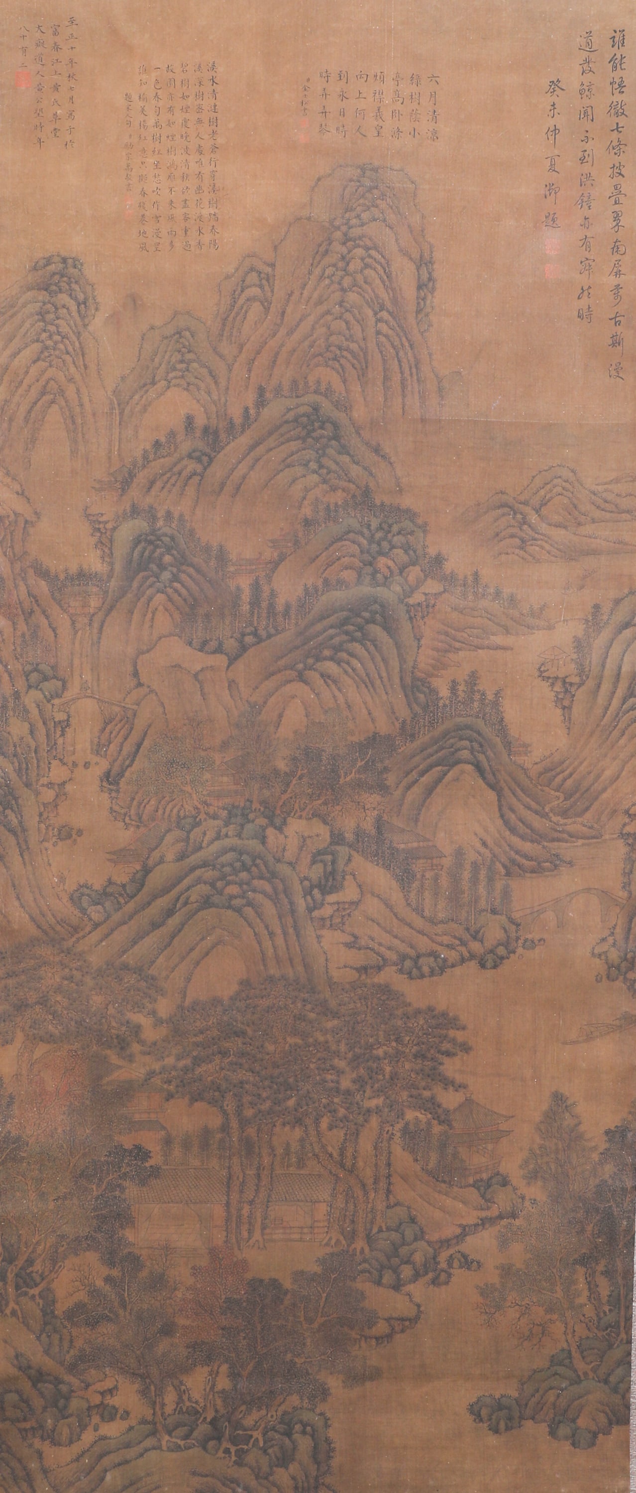 A FINE VERTICAL SCROLL BY HUANG GONGWANG ON SILK (1 of 9)