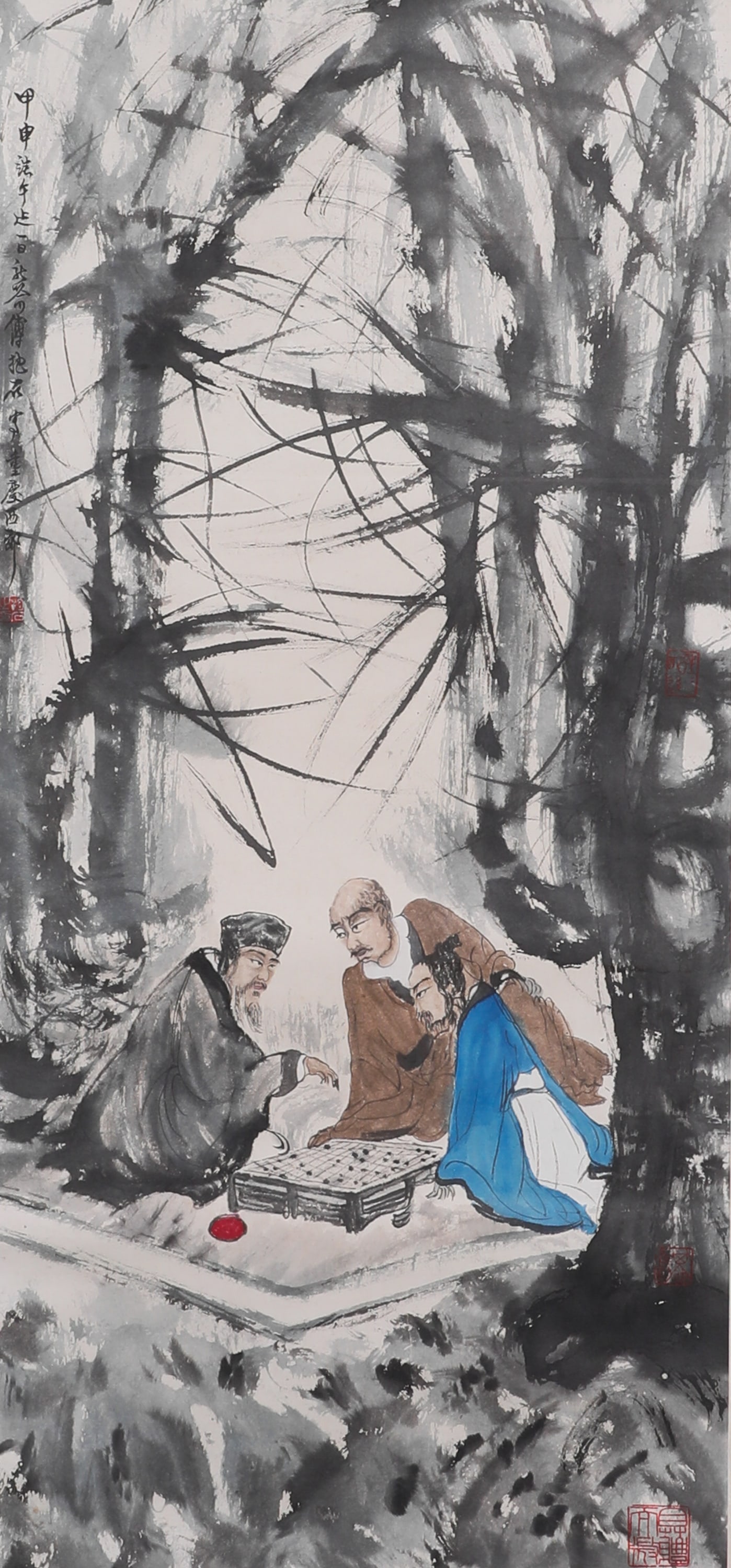 A PORTRAIT SCROLL BY FU BAOSHI (1 of 6)