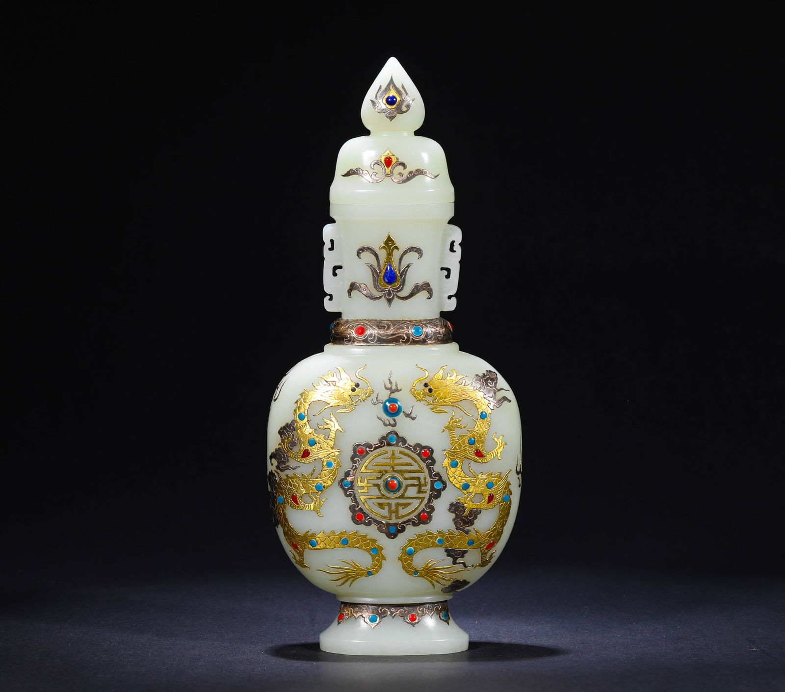 QING DYNASTY, HETIAN JADE APPRECIATION VASE (1 of 9)