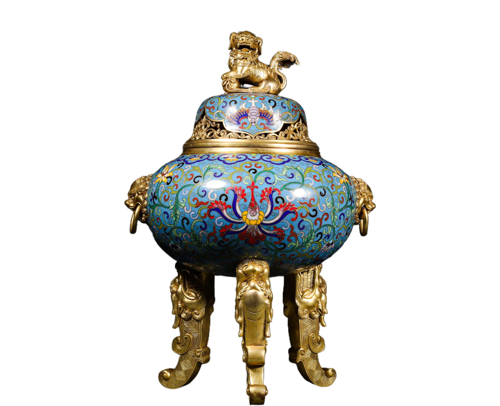 QING DYNASTY QIANLONG COPPER CLOISONNE ENAMEL AROMATHERAPY (1 of 10)