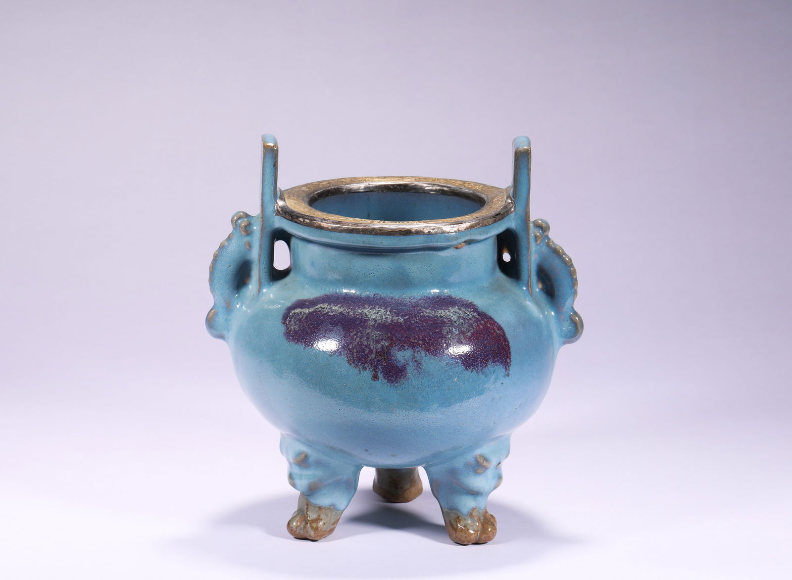 SONG DYNASTY JUN KILN TRANSFORMED INTO INCENSE BURNERS (1 of 9)