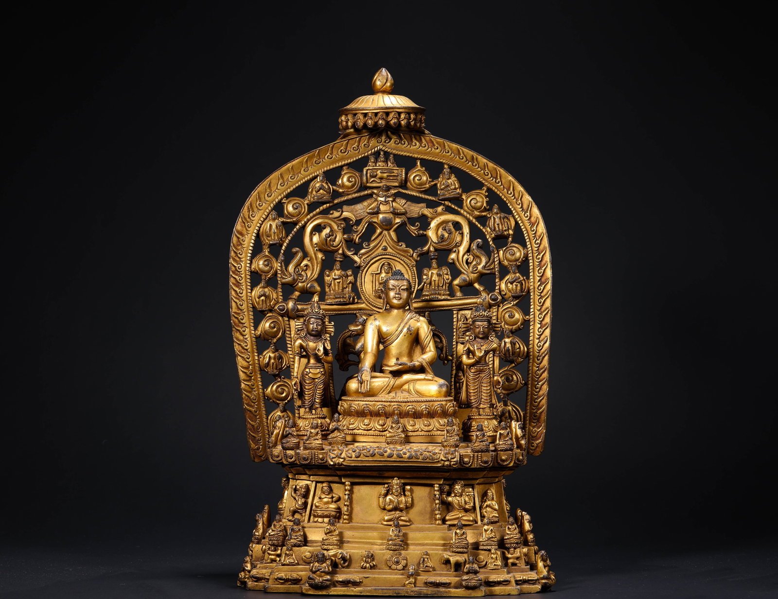 13TH-CENTURY GILDED BRONZE STATUE OF THE BUDDHA OF THE PRIMORDIAL LIFE (1 of 11)
