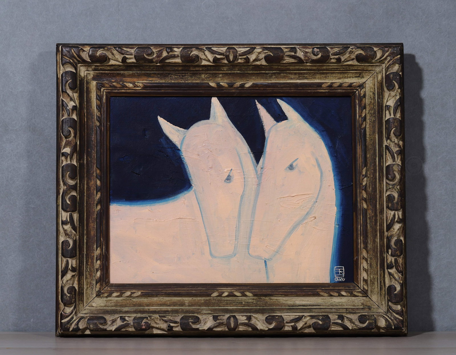 SANYU,1895-1966,ATTRIBUTED TO, OIL ON CANVAS: 22.83" x 18.9" inches (58.0 cm x 48.0 cm) (Main) | 15.75" x 12.2" inches (40.0 cm x 31.0 cm) (Core)