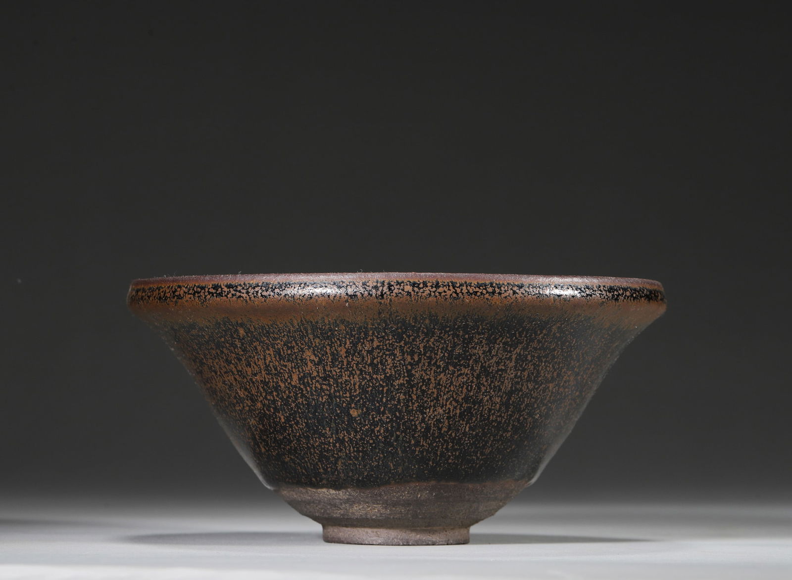 SOUTHERN SONG DYNASTY: A JIAN WARE HARE'S FUR GLAZED CONICAL TEA BOWL (1 of 7)