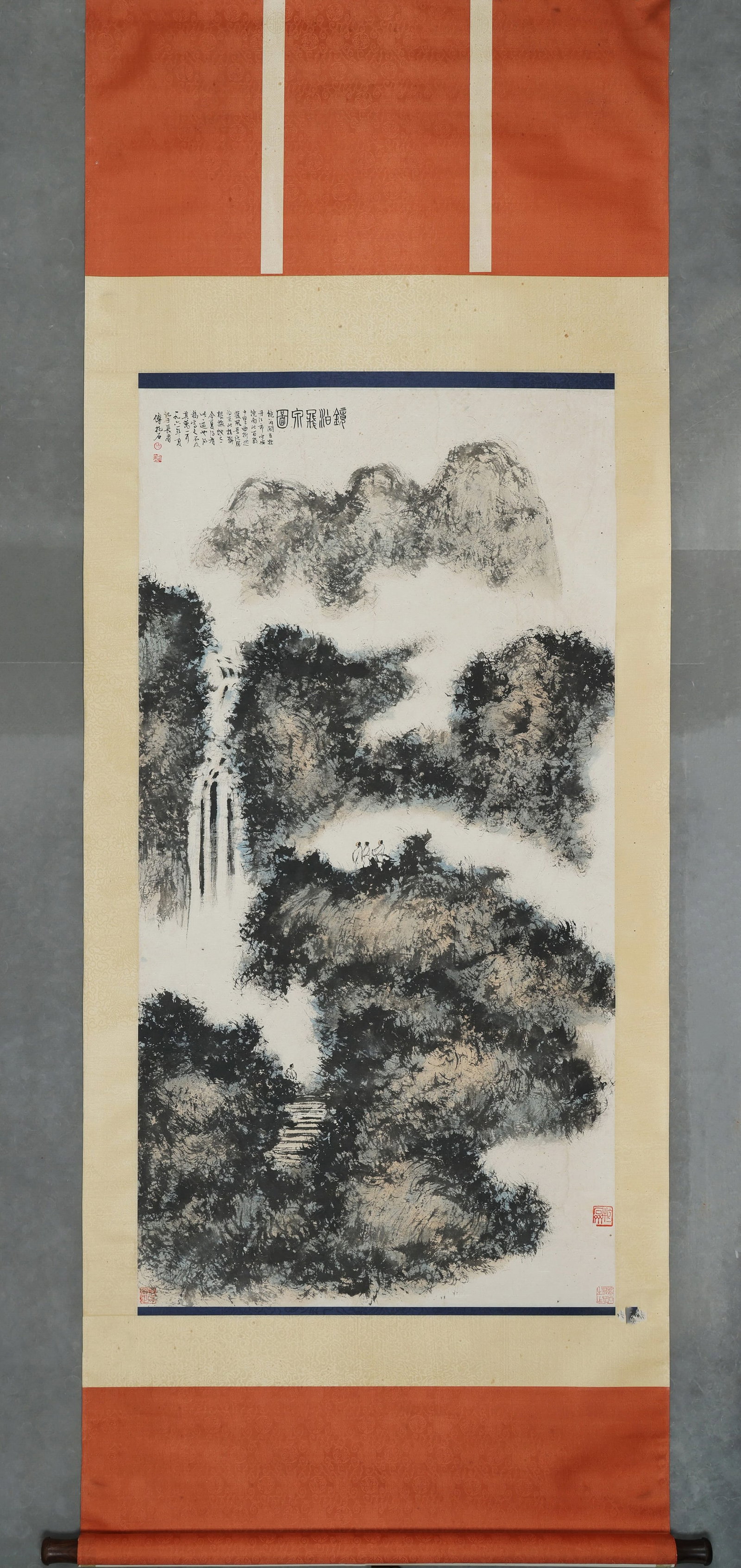 MODERN PERIOD: FU BAOSHI - 'JINGPO LAKE WATERFALL' - HANGING SCROLL, PAPER (1 of 7)