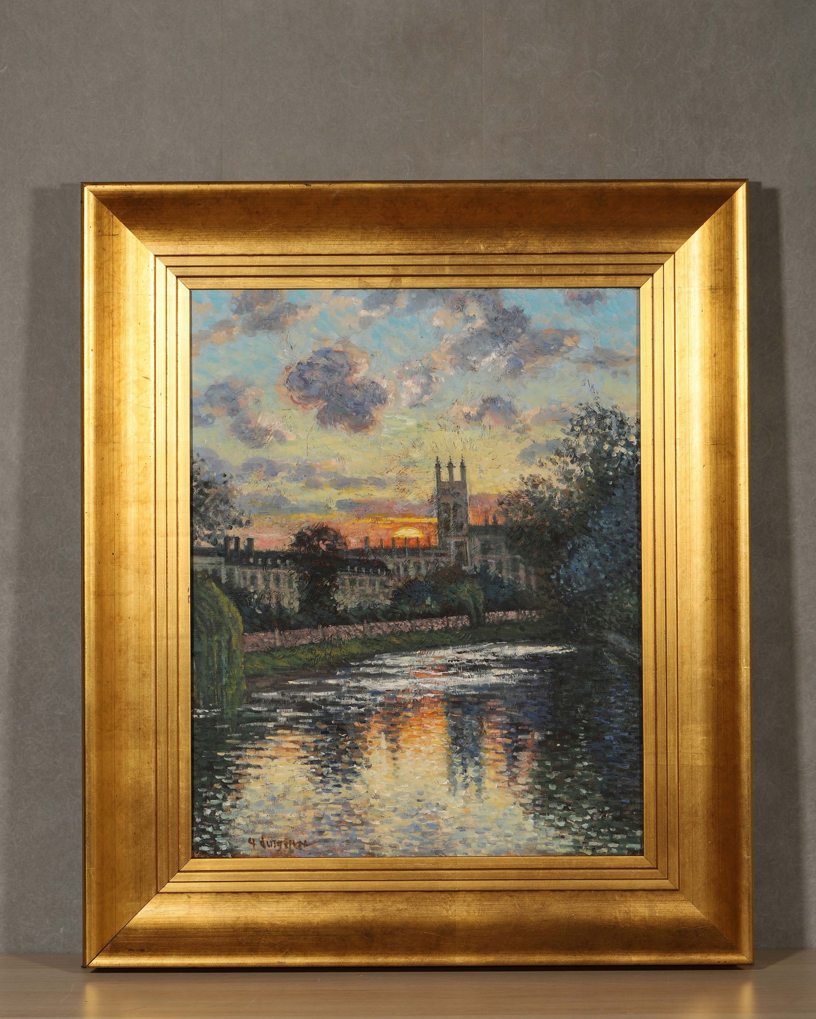 GUSTAVE LOISEAU,1865-1935,FRENCH,ATTRIBUTED TO,OIL ON CANVAS: Outer framelength68.0Cm (26.77")Width58.0Cm (22.83") Painting corelength49.0Cm (19.29")Width39.0Cm (15.35")Gustave Loiseau (1865–1935), French Post?Impressionist painter, famous for landscapes & Par