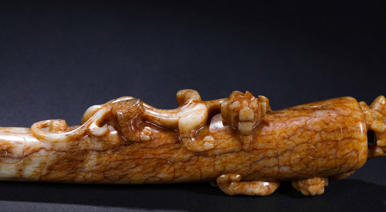 HAN DYNASTY CHI DRAGON PATTERN JADE ? - 2