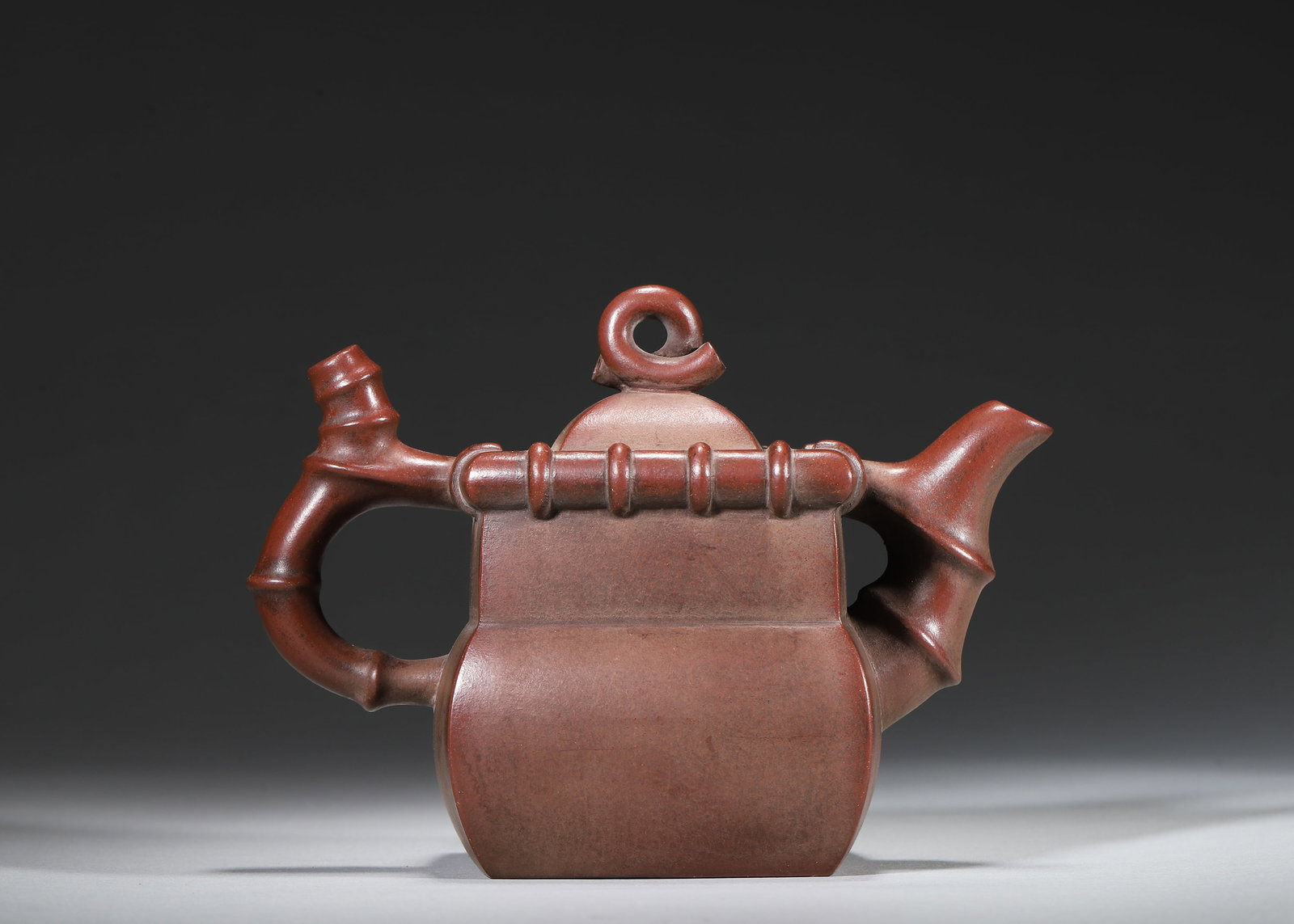 Ming Dynasty, Youquan Mark Bamboo Square Zisha Teapot - 4