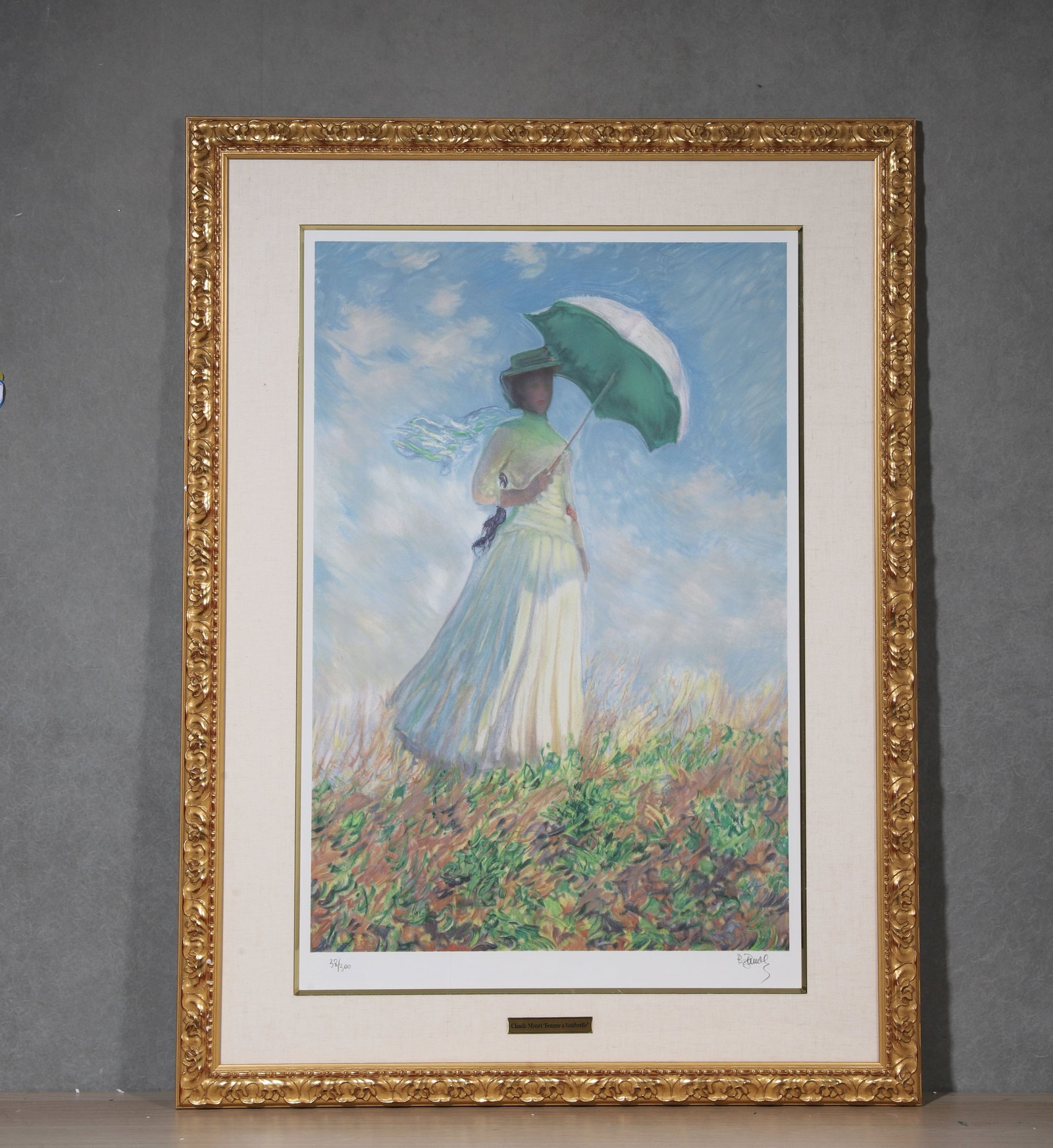 Claude Monet (1840-1926) ATTRIBUTED TO, ORIGINAL LIMITED EDITION PRINT, Hand-signed & Numbered: Frame W 93cm (36.61 in); Frame H 70.5cm (27.76 in); Core W 66cm (25.98 in); Core H 45cm (17.72 in)