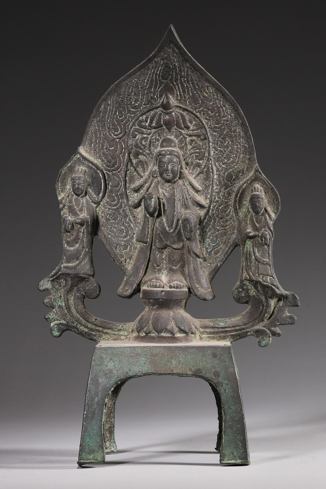 A Bronze Buddhist Triad Statue - Northern Wei Dynasty (1 of 5)