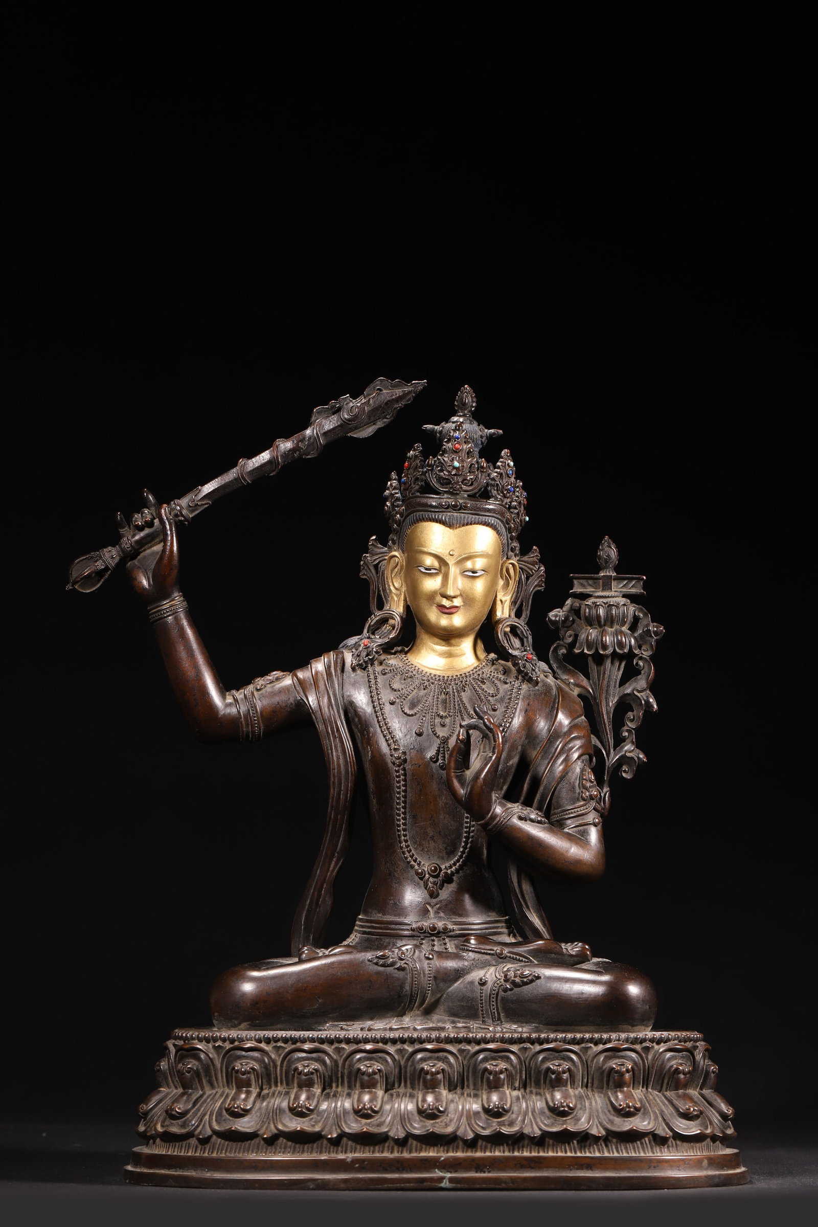 A Bronze Statue of Manjushri, Qing Dynasty (1 of 10)