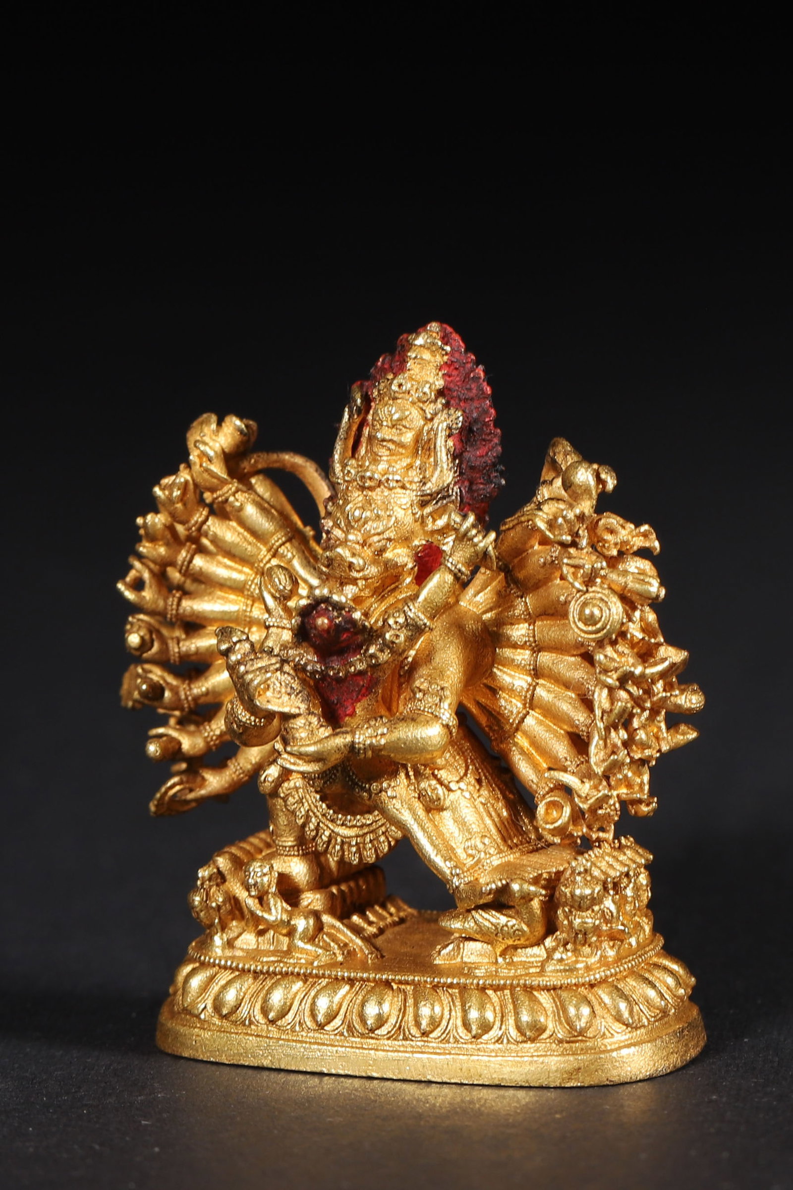 A Gilt Bronze Statue of Hevajra, Qing Dynasty - 2