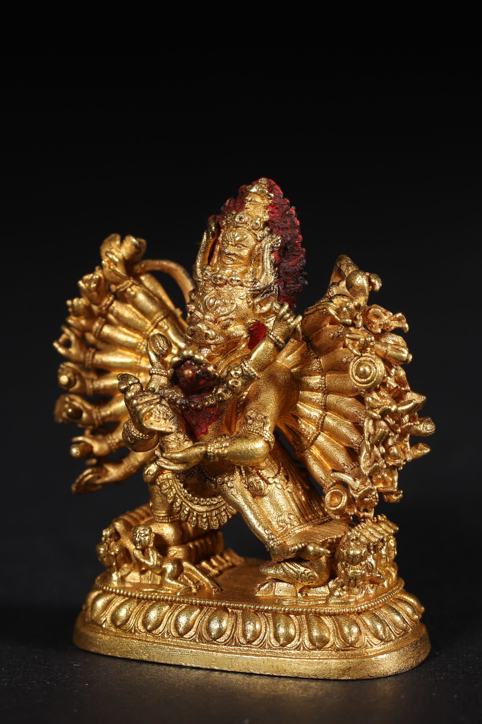 A Gilt Bronze Statue of Hevajra, Qing Dynasty - 3