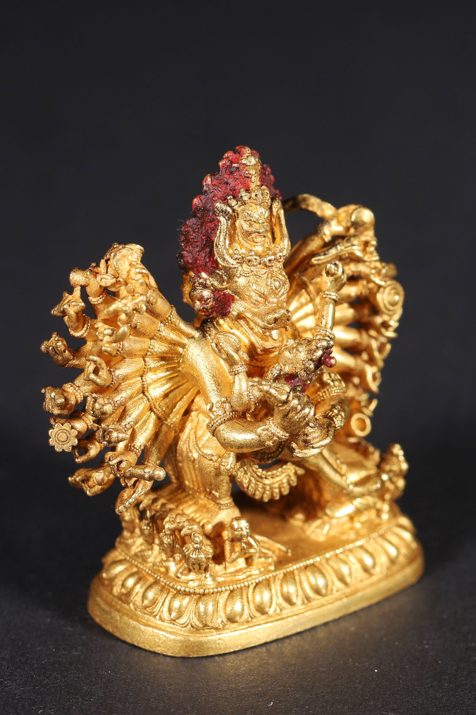 A Gilt Bronze Statue of Hevajra, Qing Dynasty - 5