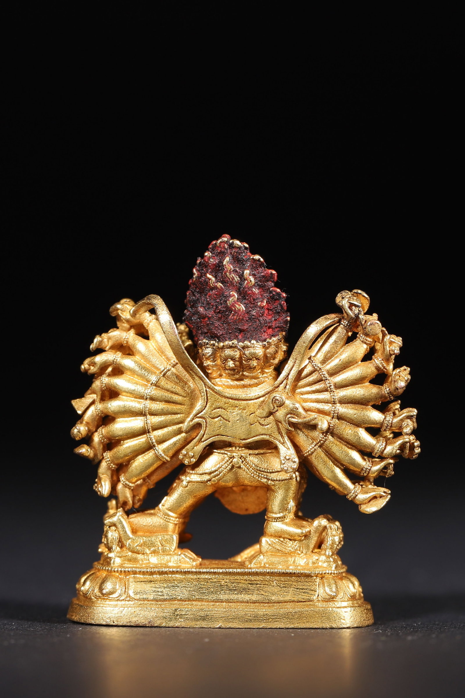 A Gilt Bronze Statue of Hevajra, Qing Dynasty - 7