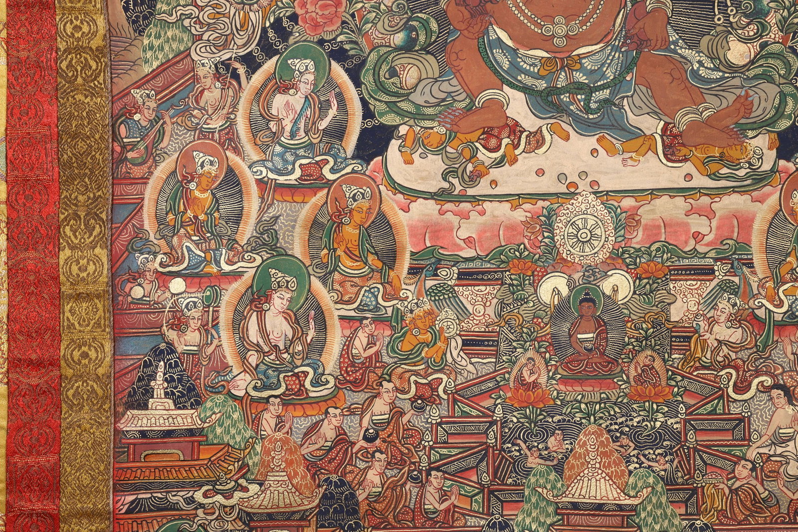 A Yellow Jambhala Thangka - Qing Dynasty - 10