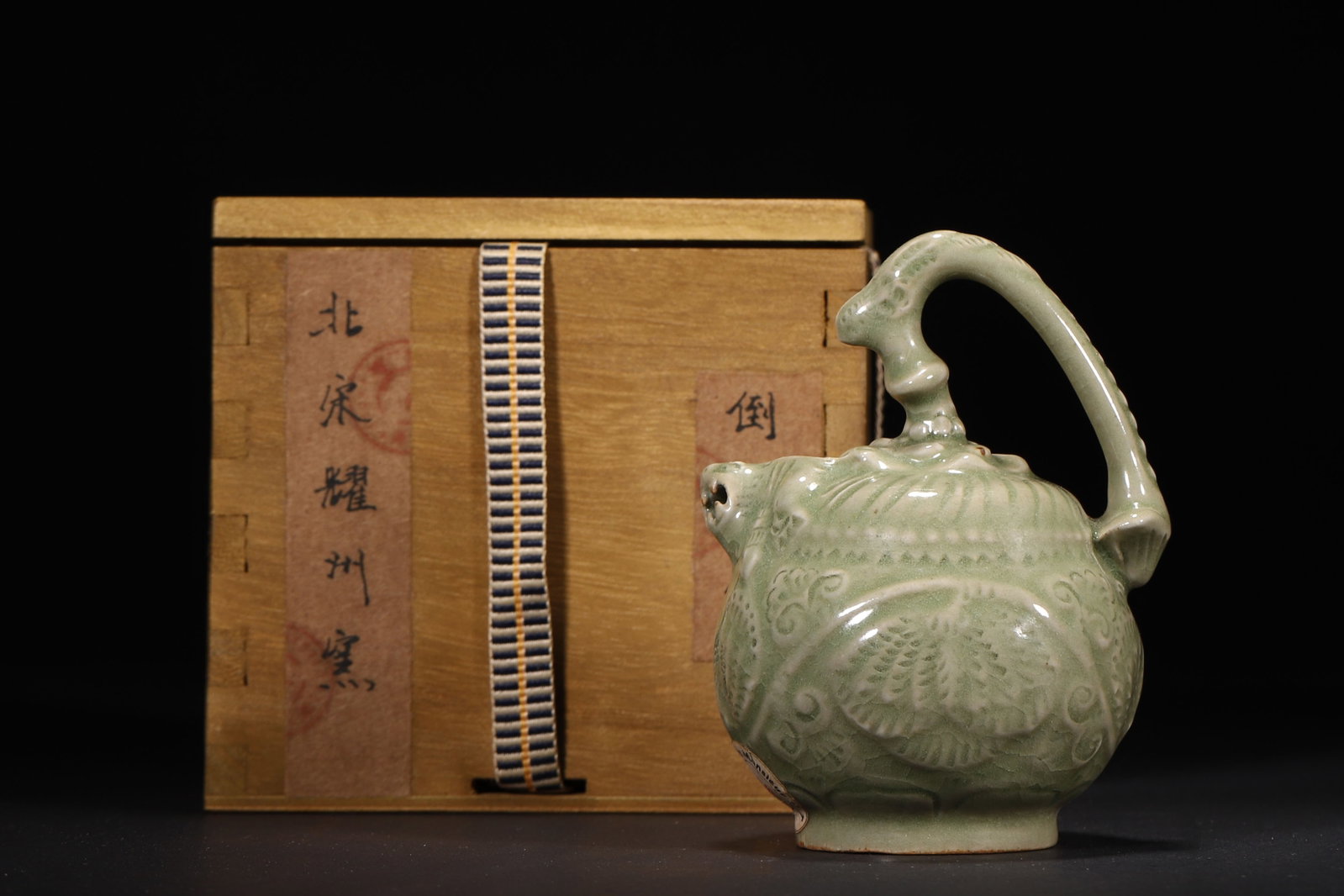 A Yaozhou Kiln Celadon-Glazed Reverse Flow Ewer, Northern Song Dynasty (1 of 7)