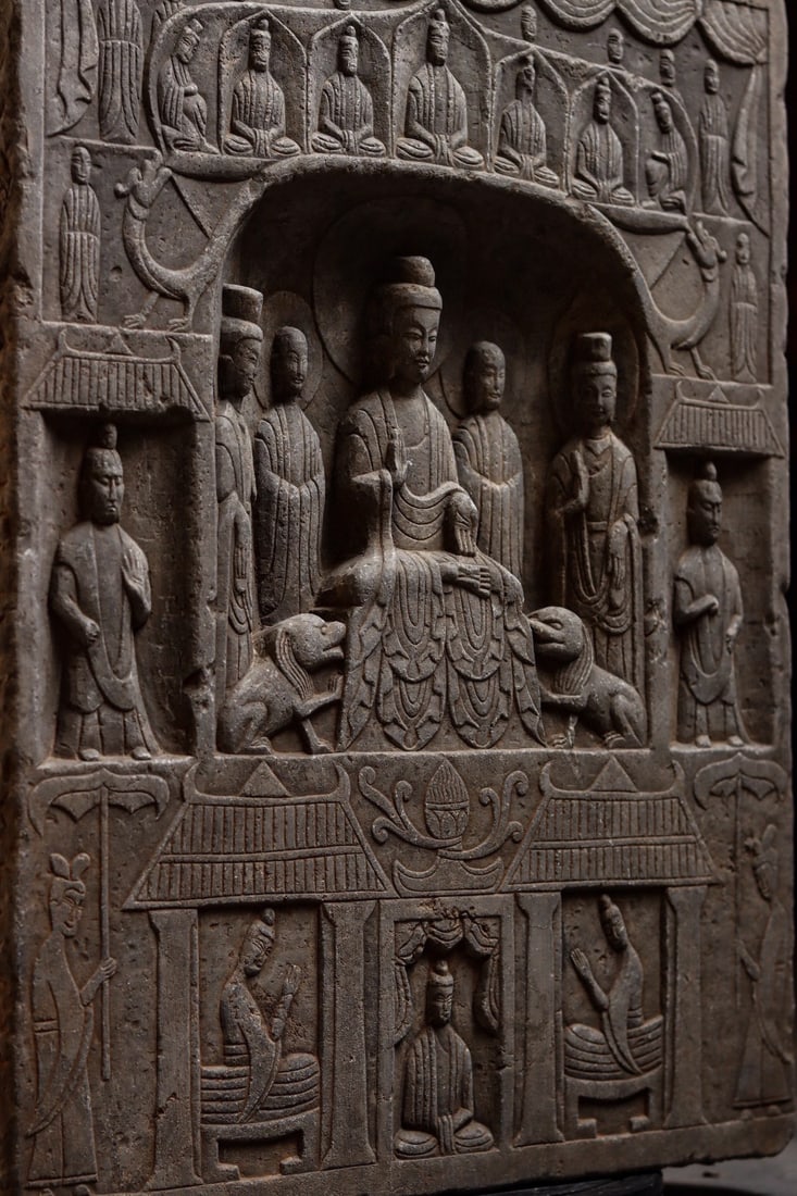 A Limestone Buddhist Stele, Northern Dynasties - 5