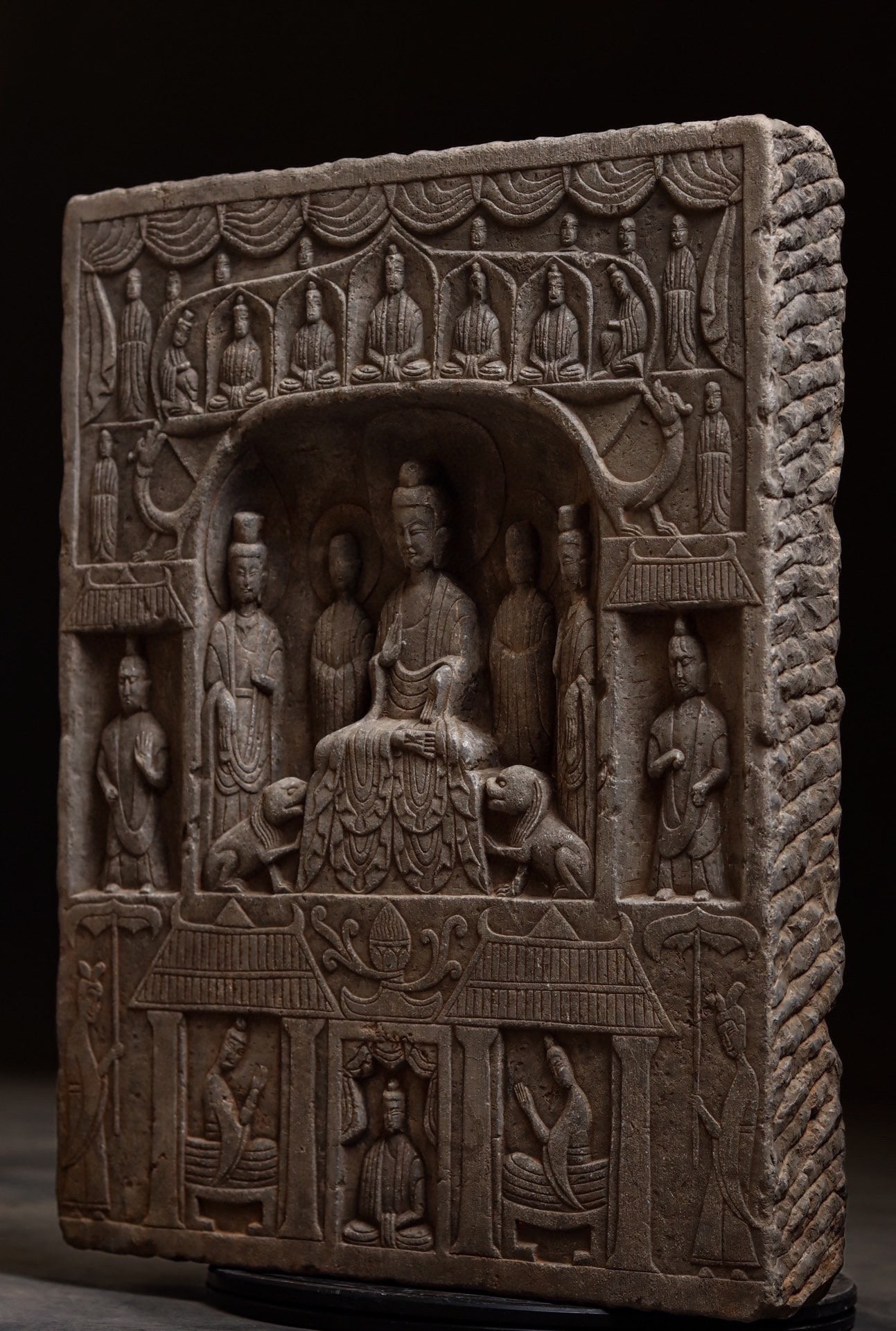 A Limestone Buddhist Stele, Northern Dynasties - 6