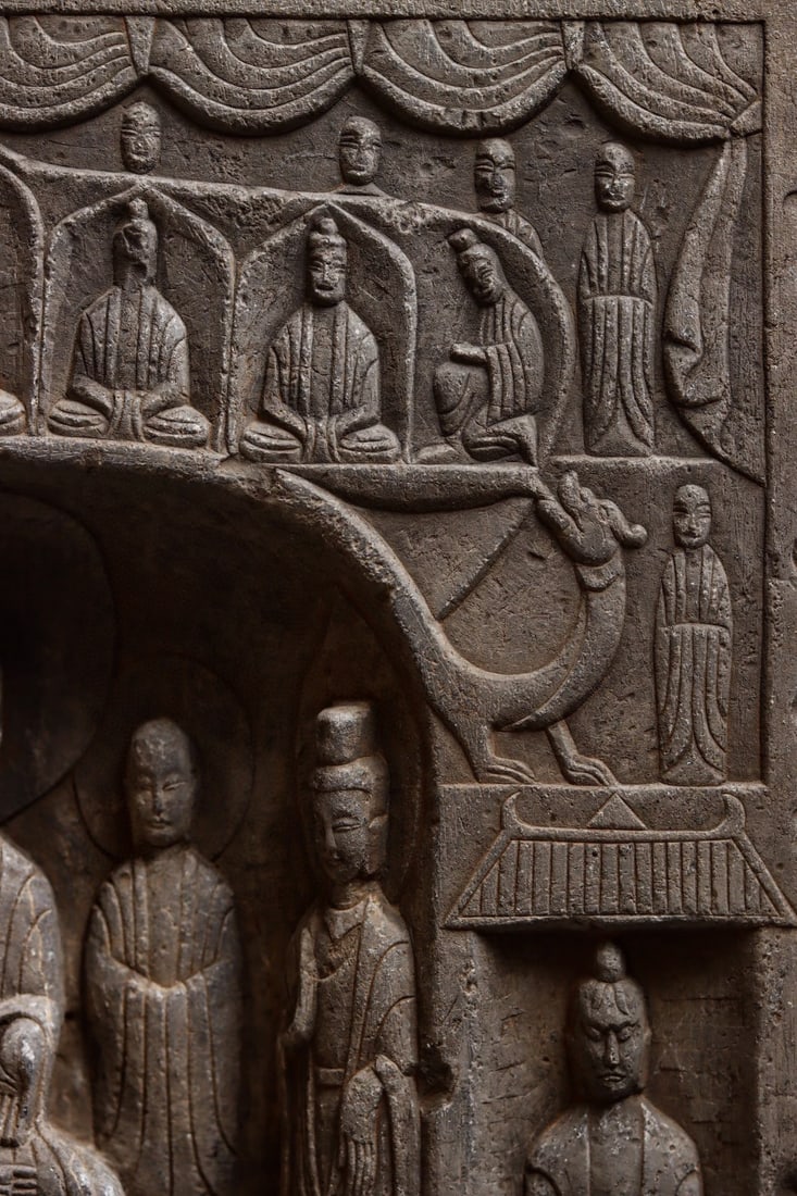 A Limestone Buddhist Stele, Northern Dynasties - 7