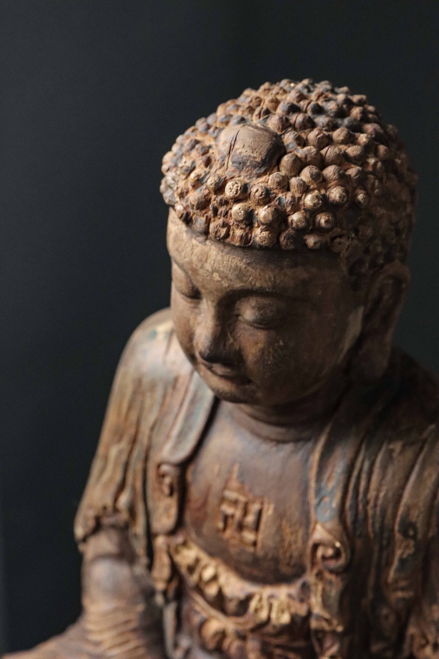 A Wooden Statue of Sakyamuni Buddha, Ming Dynasty - 4