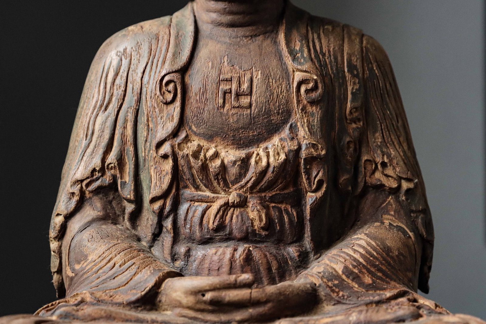 A Wooden Statue of Sakyamuni Buddha, Ming Dynasty - 5