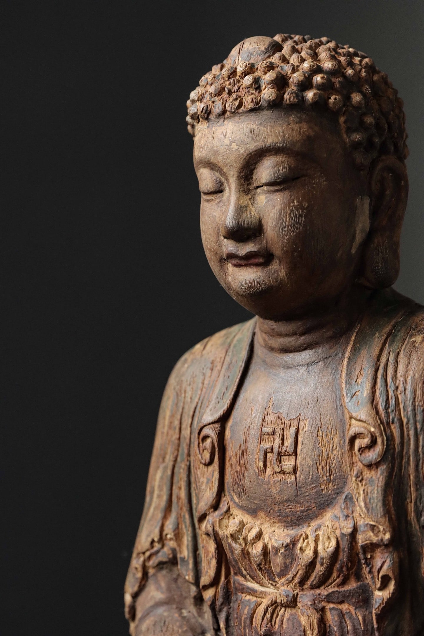 A Wooden Statue of Sakyamuni Buddha, Ming Dynasty - 8
