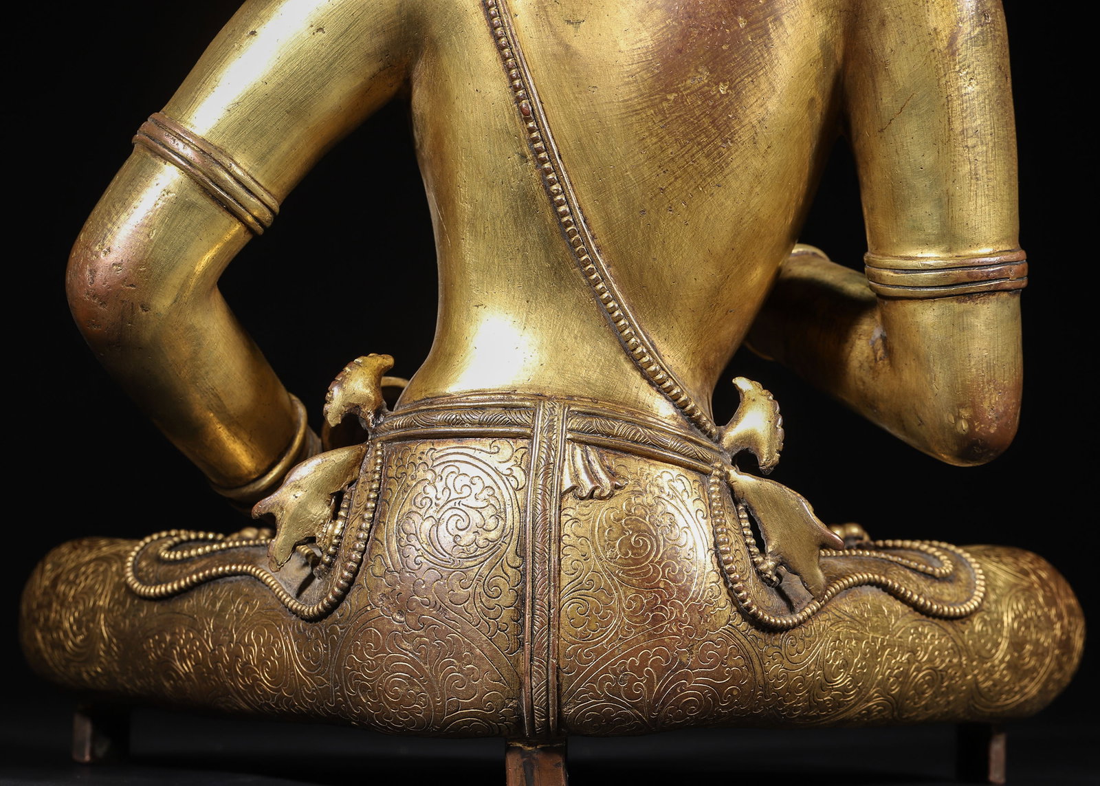 A Gilt Bronze Inlaid Gemstone Vajrasattva Seated Statue, Qing Dynasty - 11