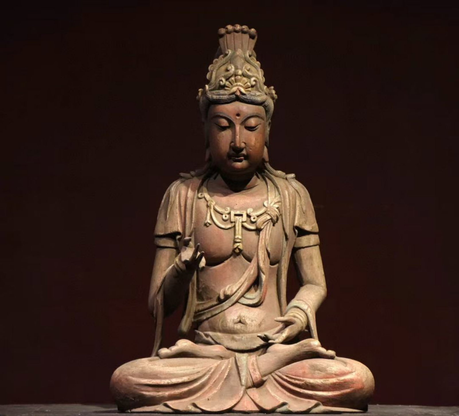 A Polychrome Wood Figure of Guanyin - Song Dynasty (1 of 7)