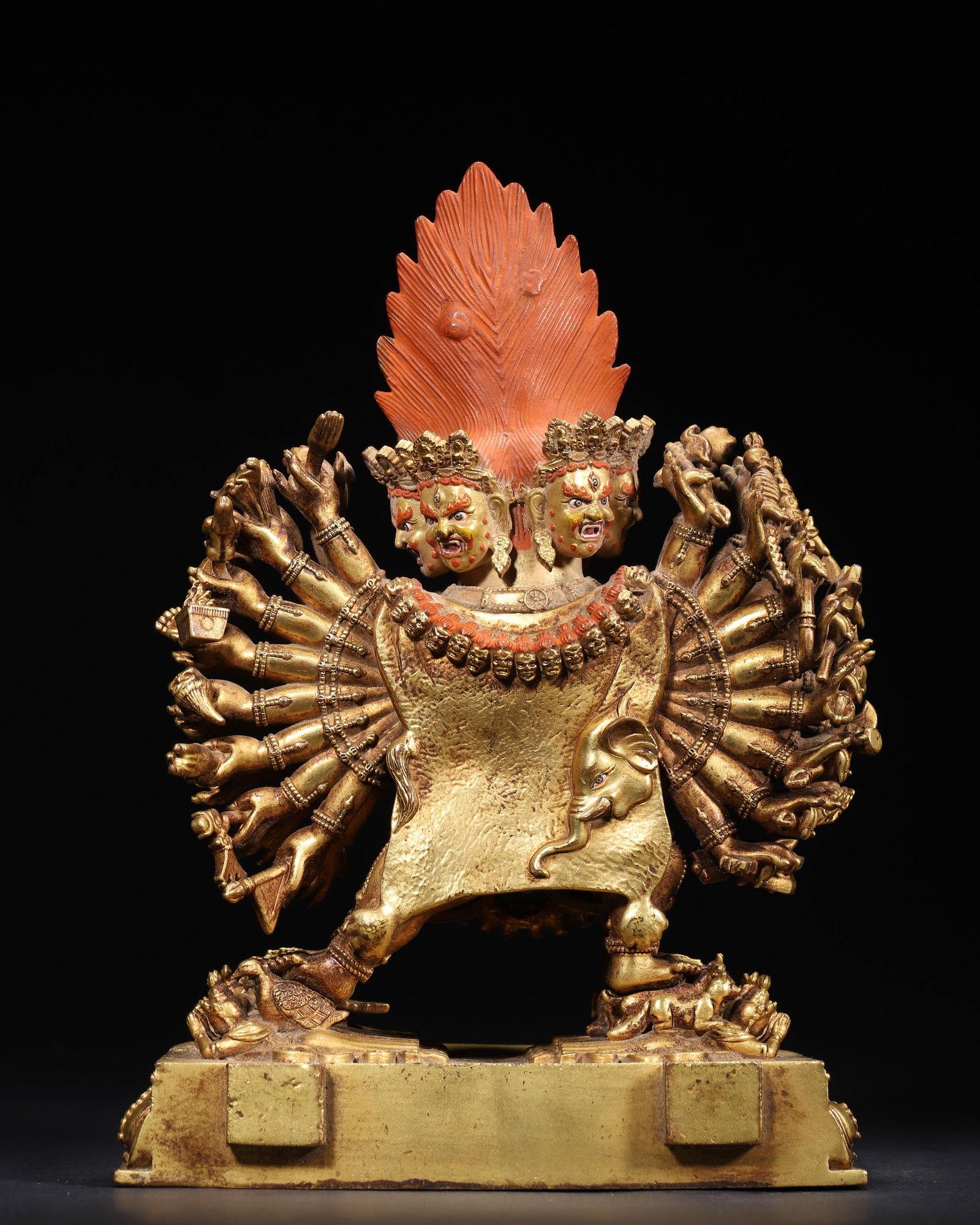 A Gilt-Bronze Statue of Yamantaka, Qing Dynasty - 12