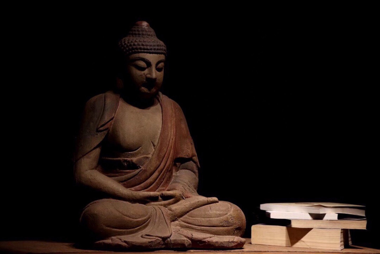 A Polychrome Wood Figure of Seated Buddha Sakyamuni - Ming Dynasty - 2
