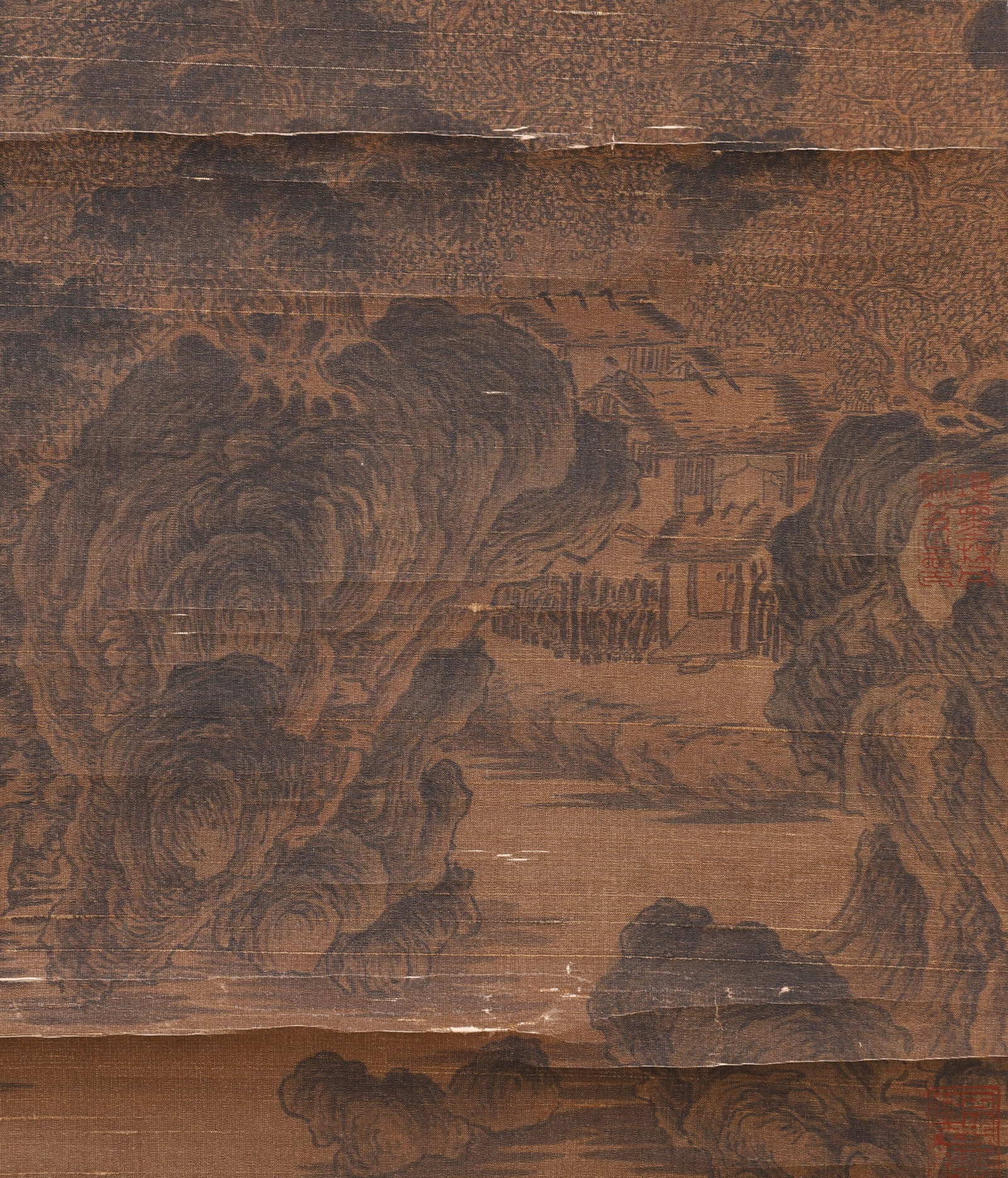A Silk Ink Landscape Painting Attributed to Fan Kuan, Song Dynasty - 8