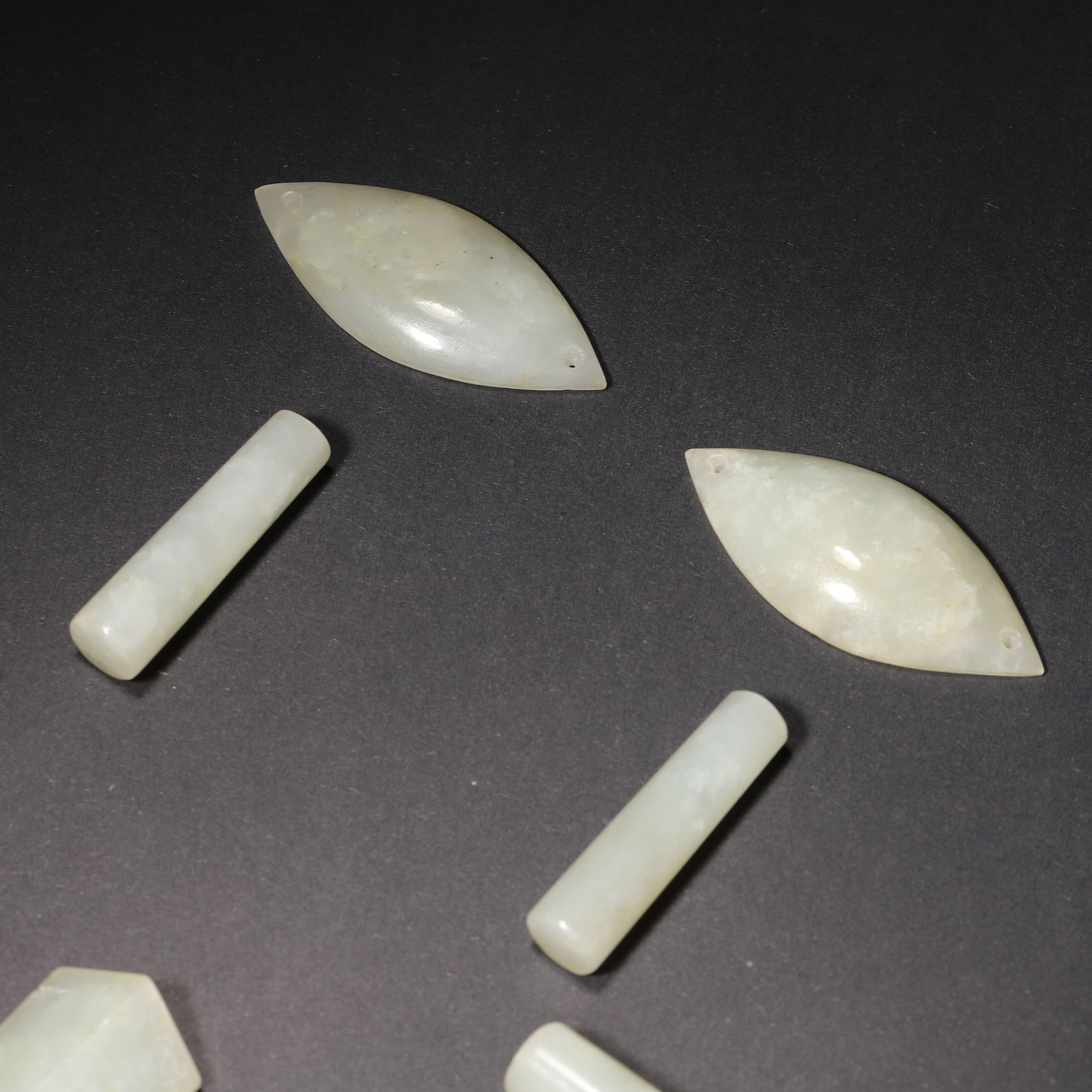 A Set of Hetian Celadon Jade Burial Plugs, Han Dynasty - 2