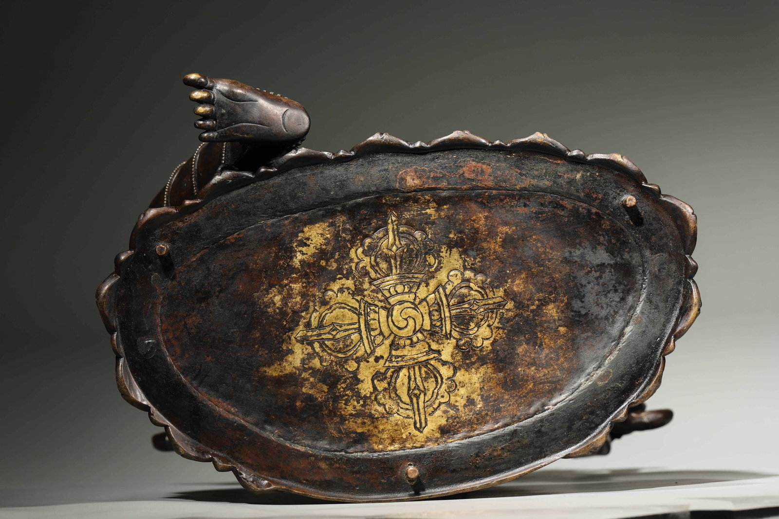 A High-Level Sino-Tibetan Alloy Copper Turquoise-Inlaid Statue of Green Tara, Pala Style, Song - 12
