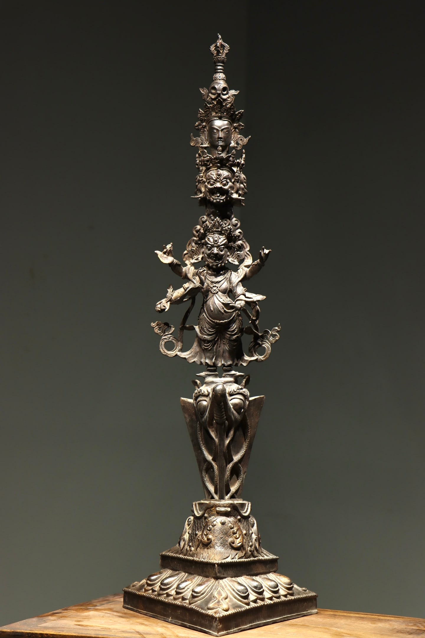 A Copper Phurba Ritual Dagger - Qing Dynasty (1 of 8)