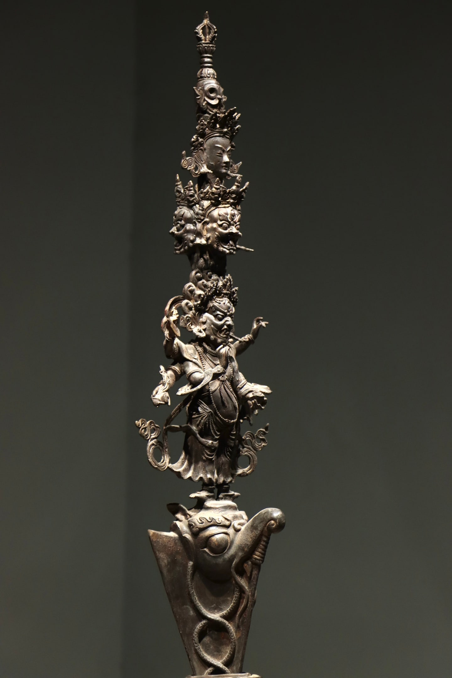 A Copper Phurba Ritual Dagger - Qing Dynasty - 3