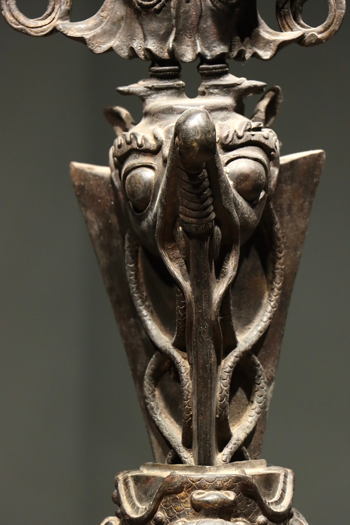A Copper Phurba Ritual Dagger - Qing Dynasty - 5