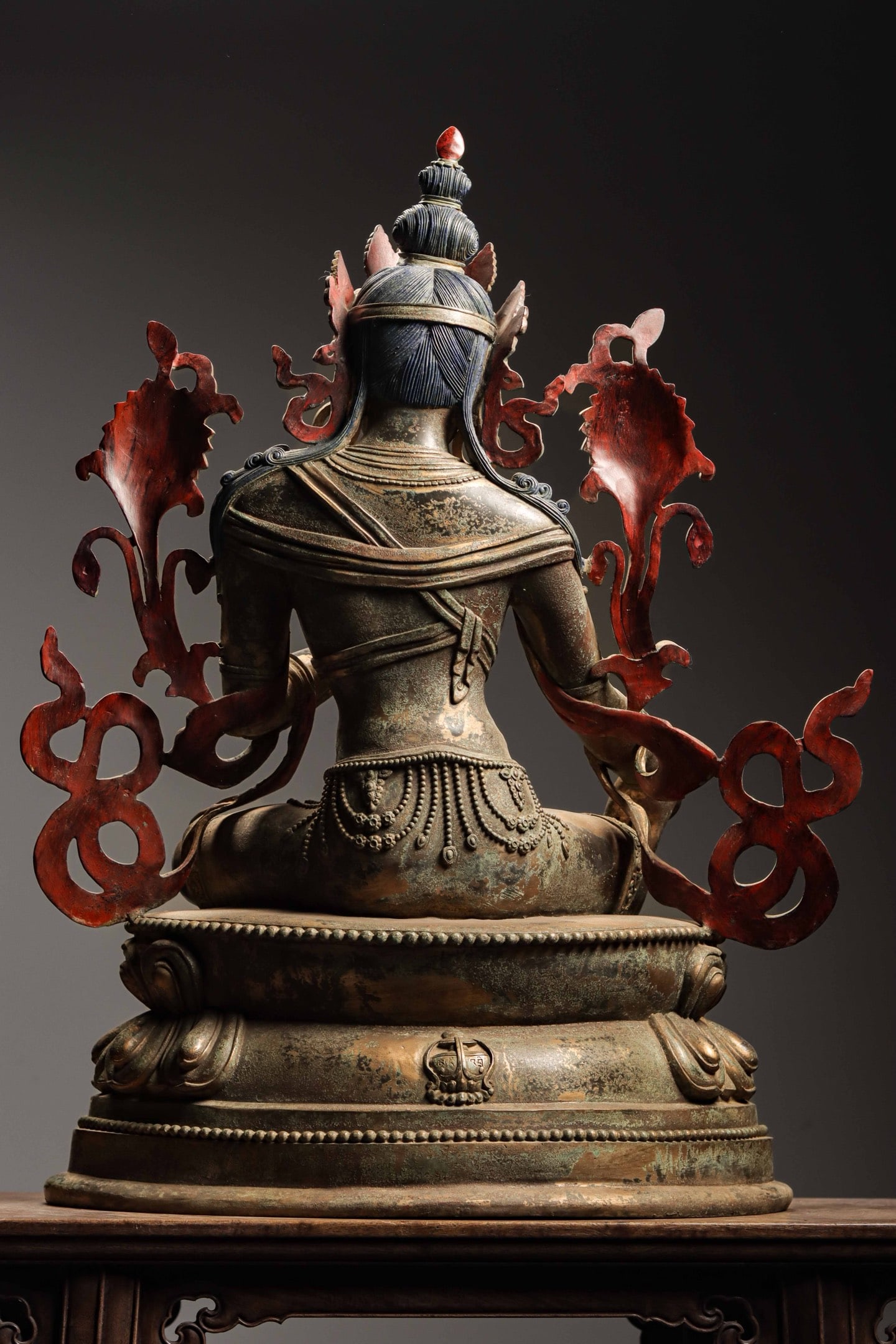 A Gilt Bronze Statue of Green Tara, Qing Dynasty - 9