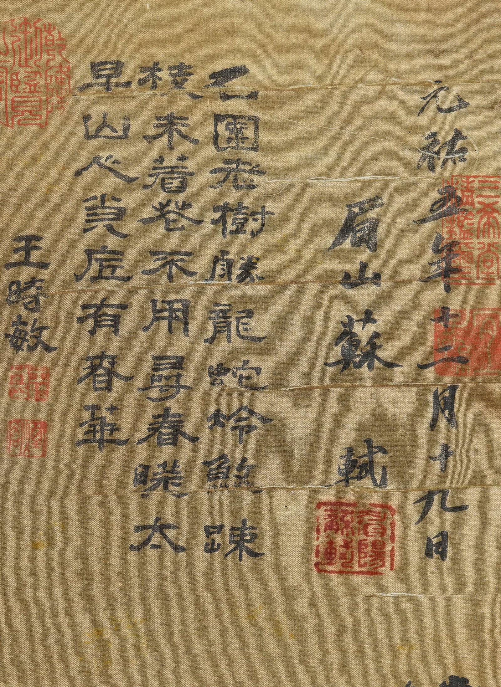An Old Silk Hanging Scroll of "Pine Forest" by Su Shi, Song Dynasty - 8